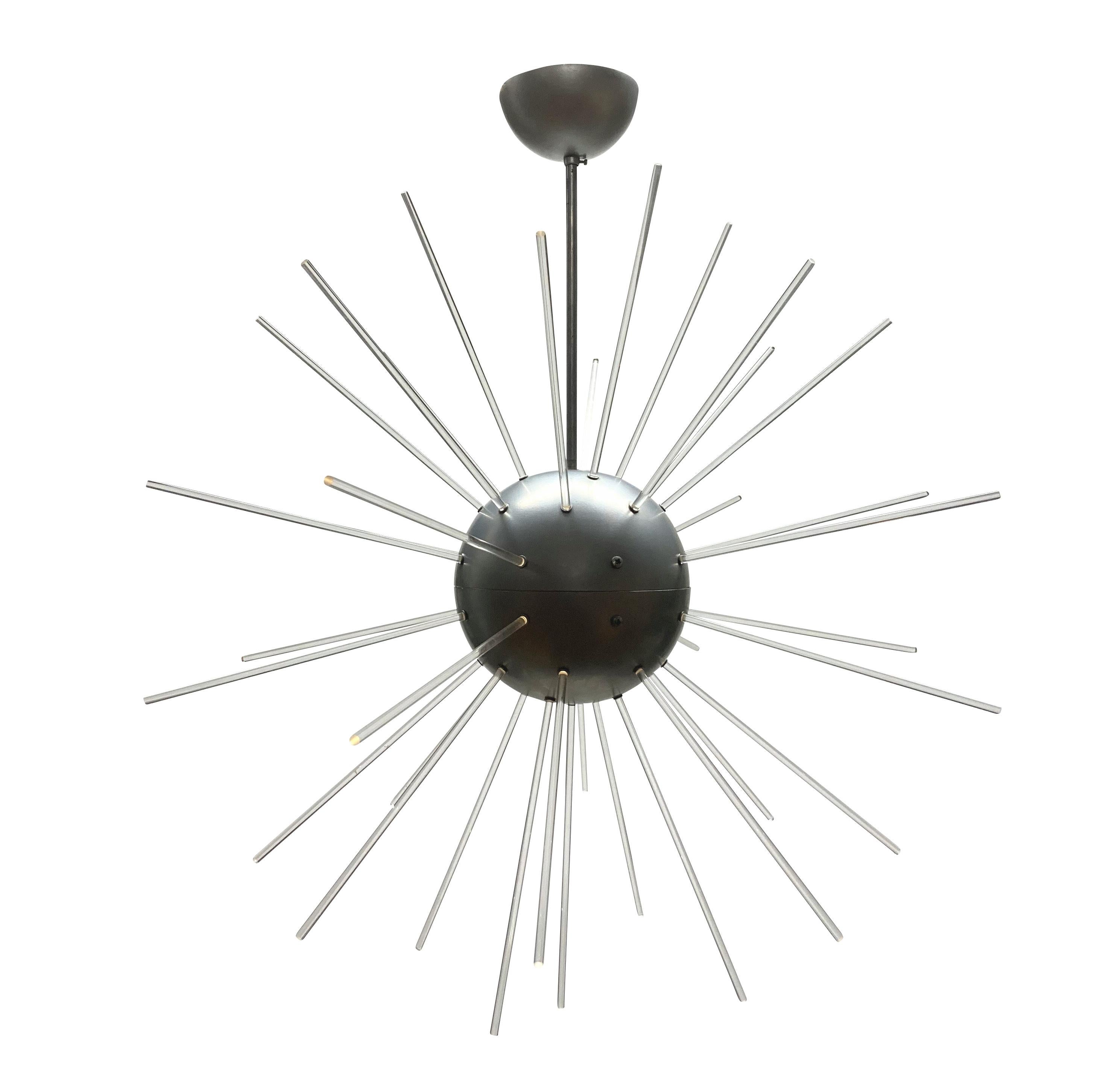Tin Rare Pendant Light from the Collection I Soli Alchimea, by Alessandro Guerriero For Sale