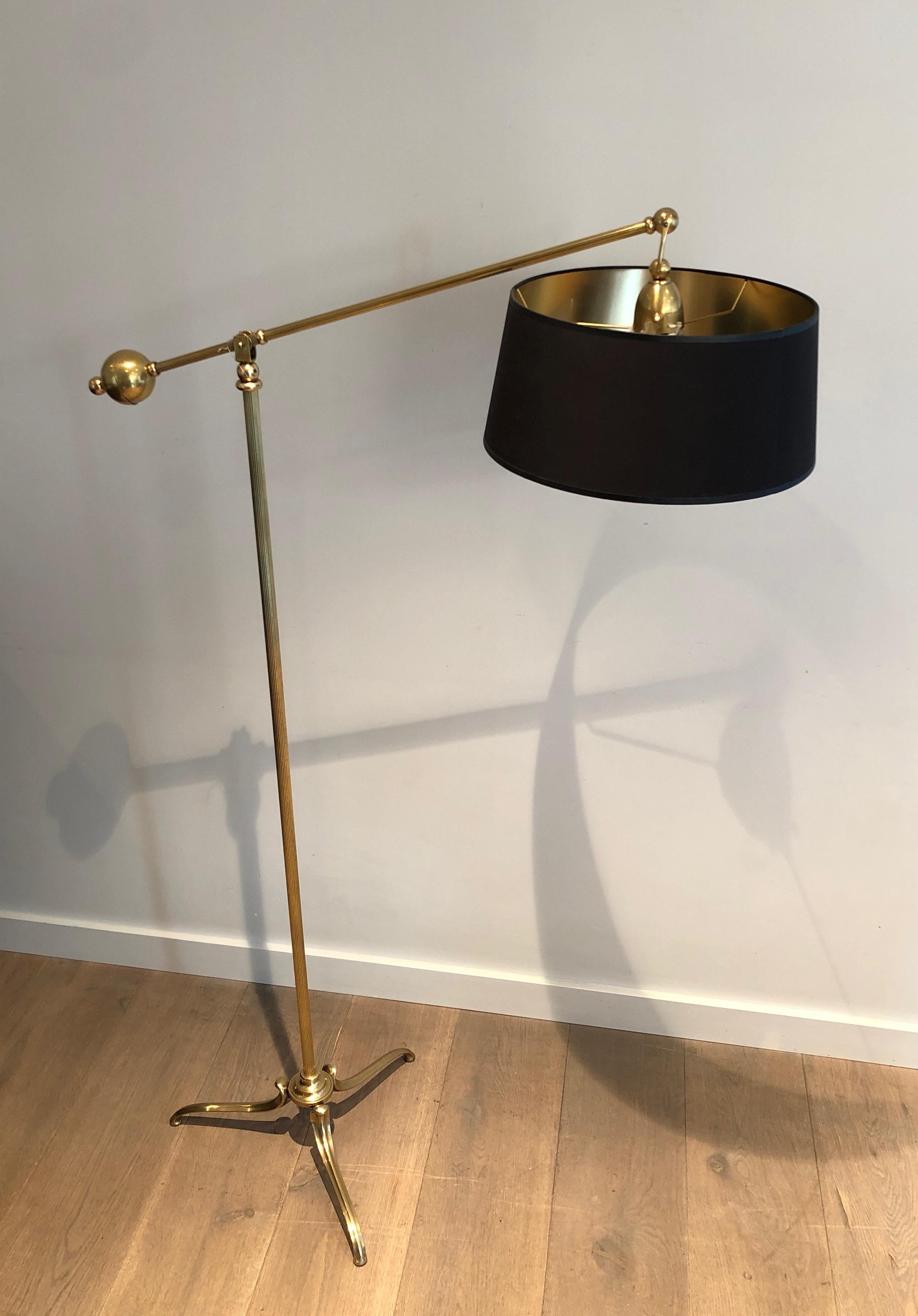 Rare Pendulum Brass Floor Lamp 6