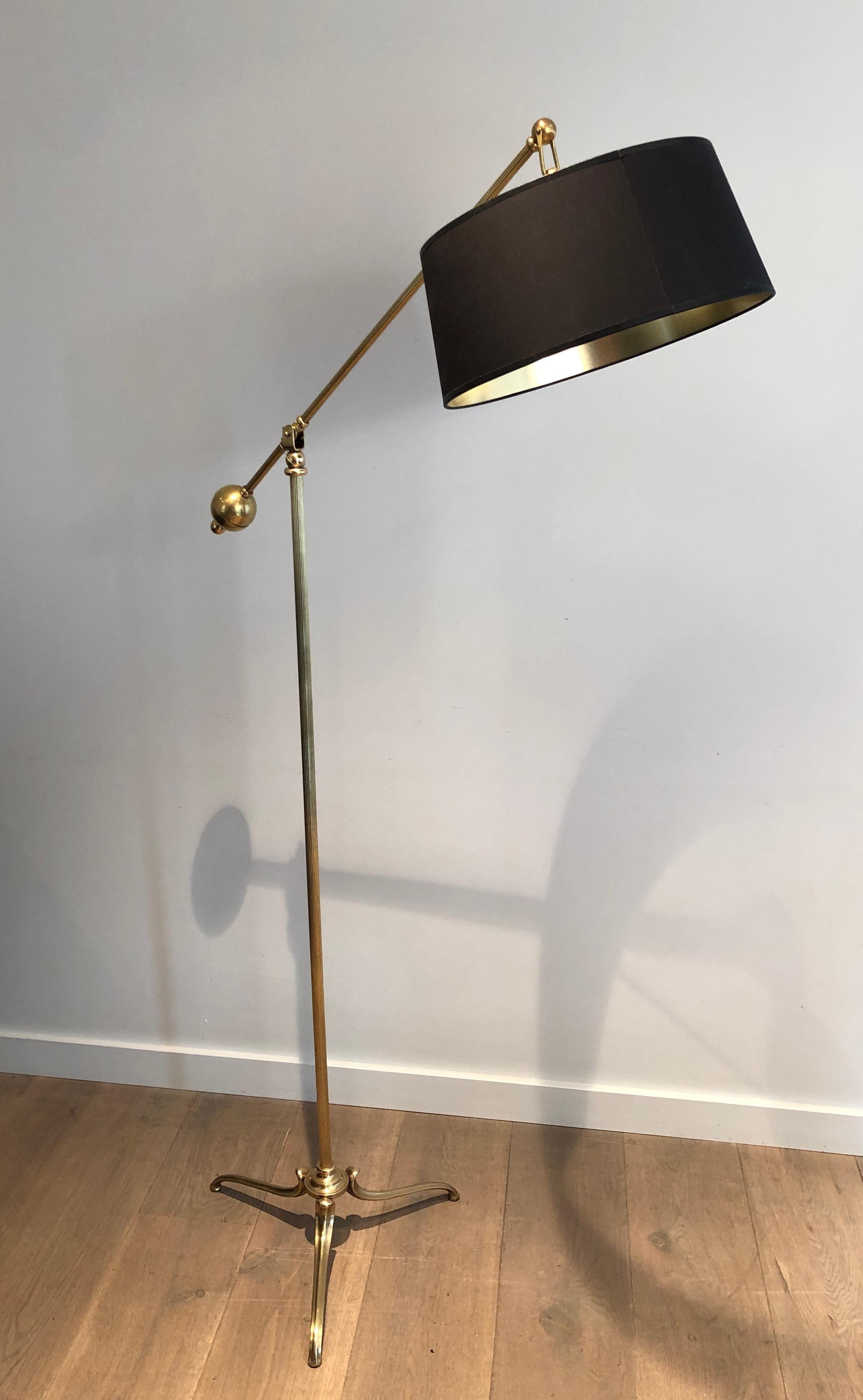 Rare Pendulum Brass Floor Lamp 8