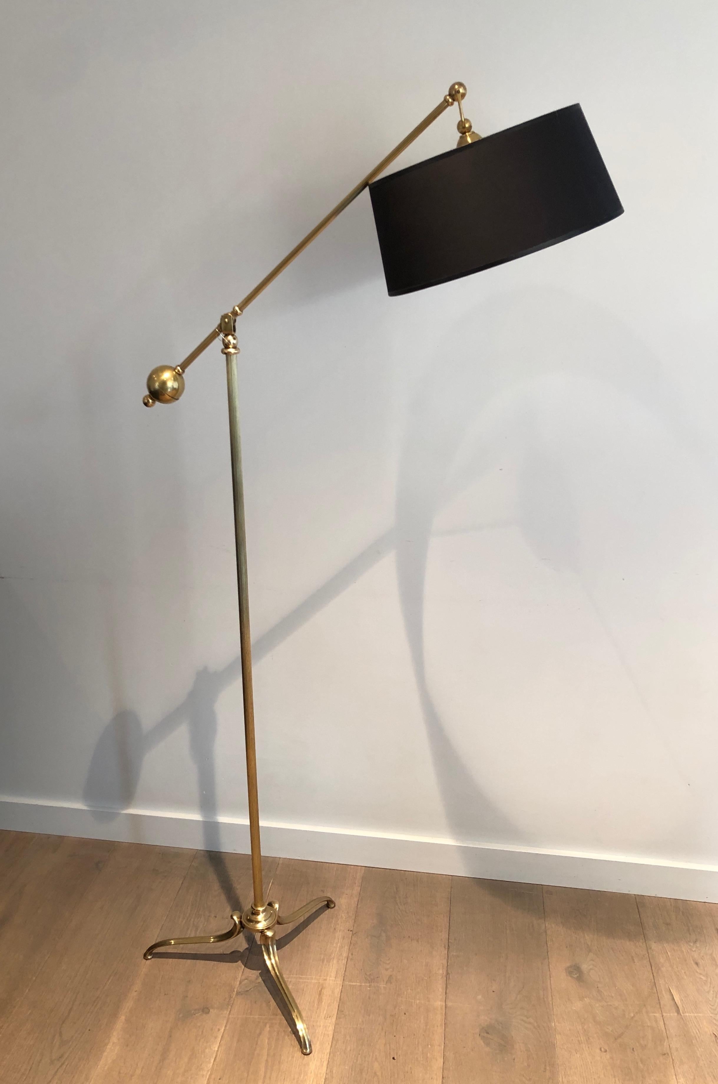 Rare Pendulum Brass Floor Lamp 9