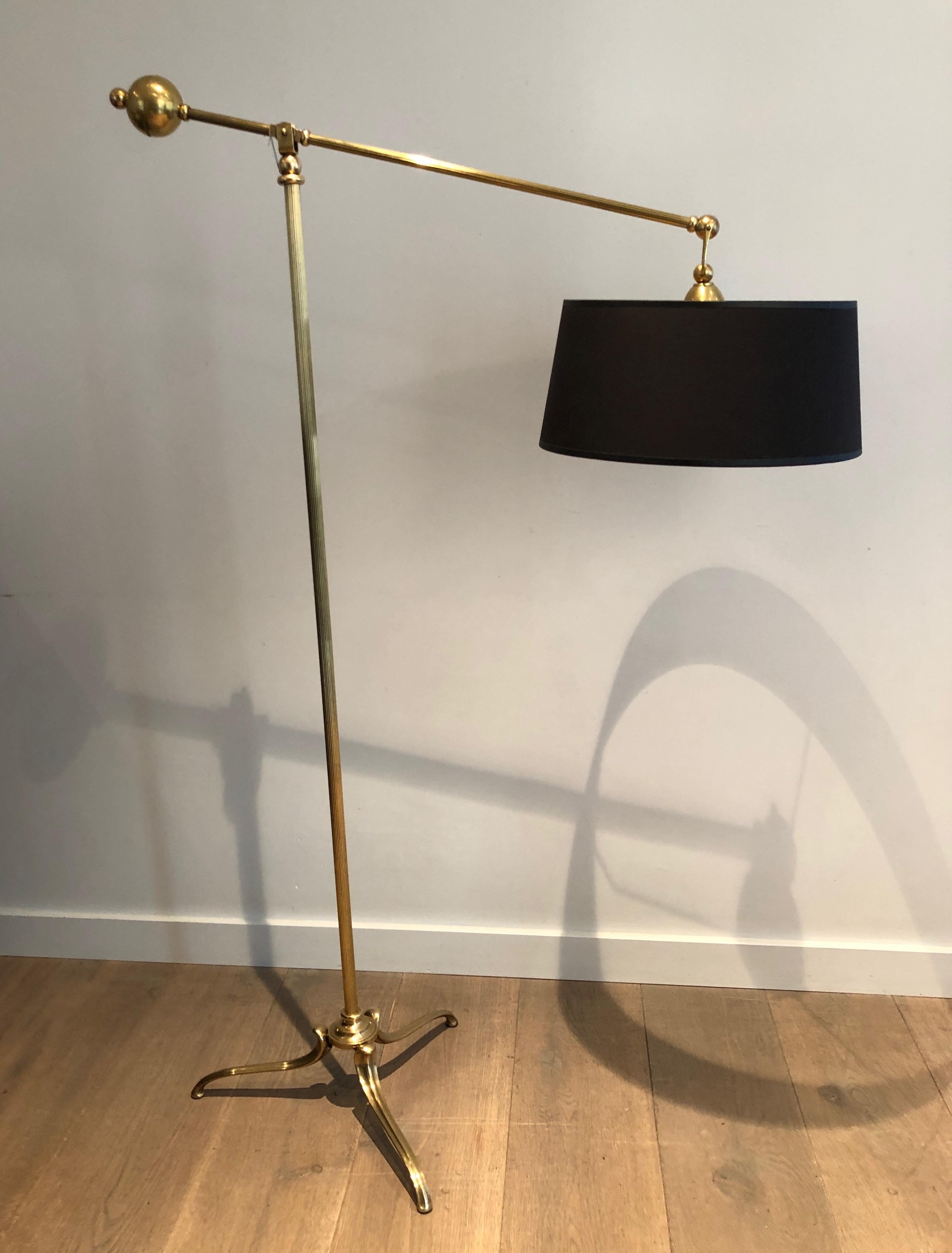 Rare Pendulum Brass Floor Lamp 11