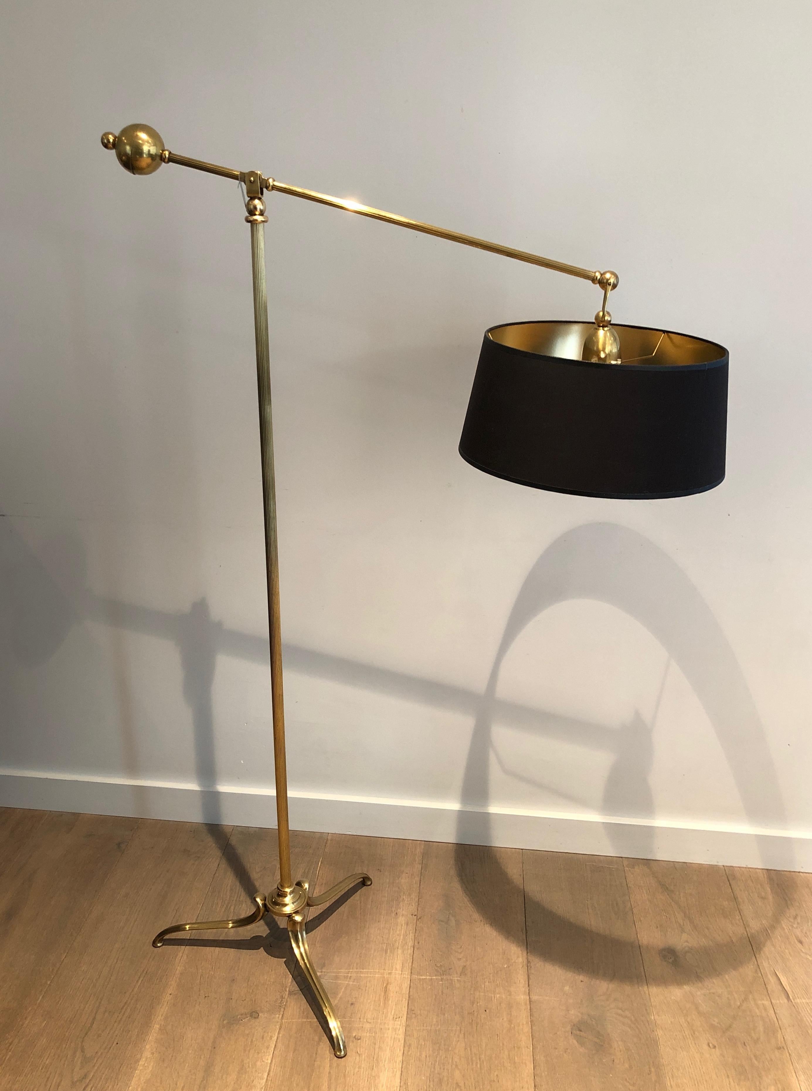 Rare Pendulum Brass Floor Lamp 12