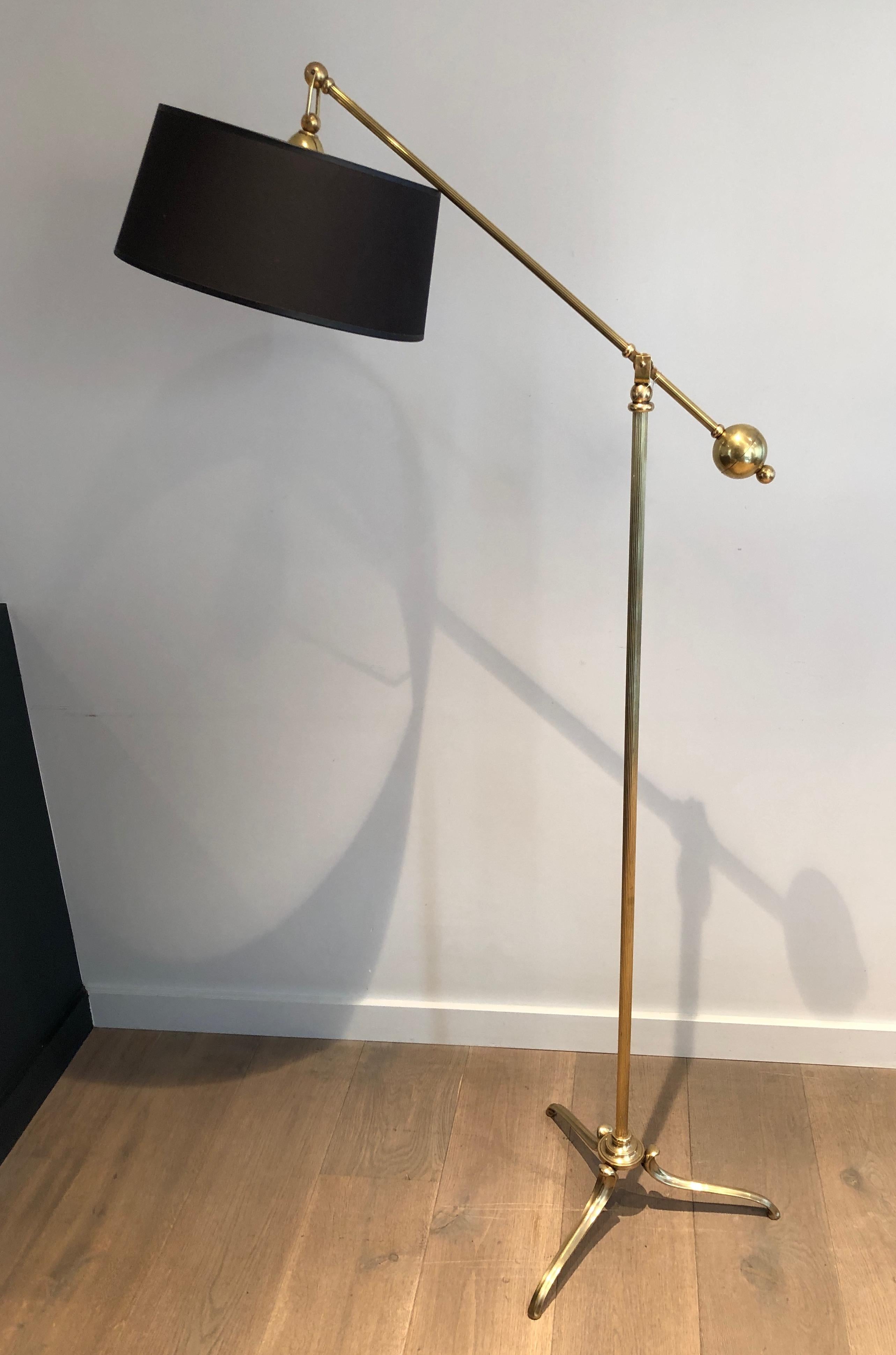 Rare Pendulum Brass Floor Lamp 14
