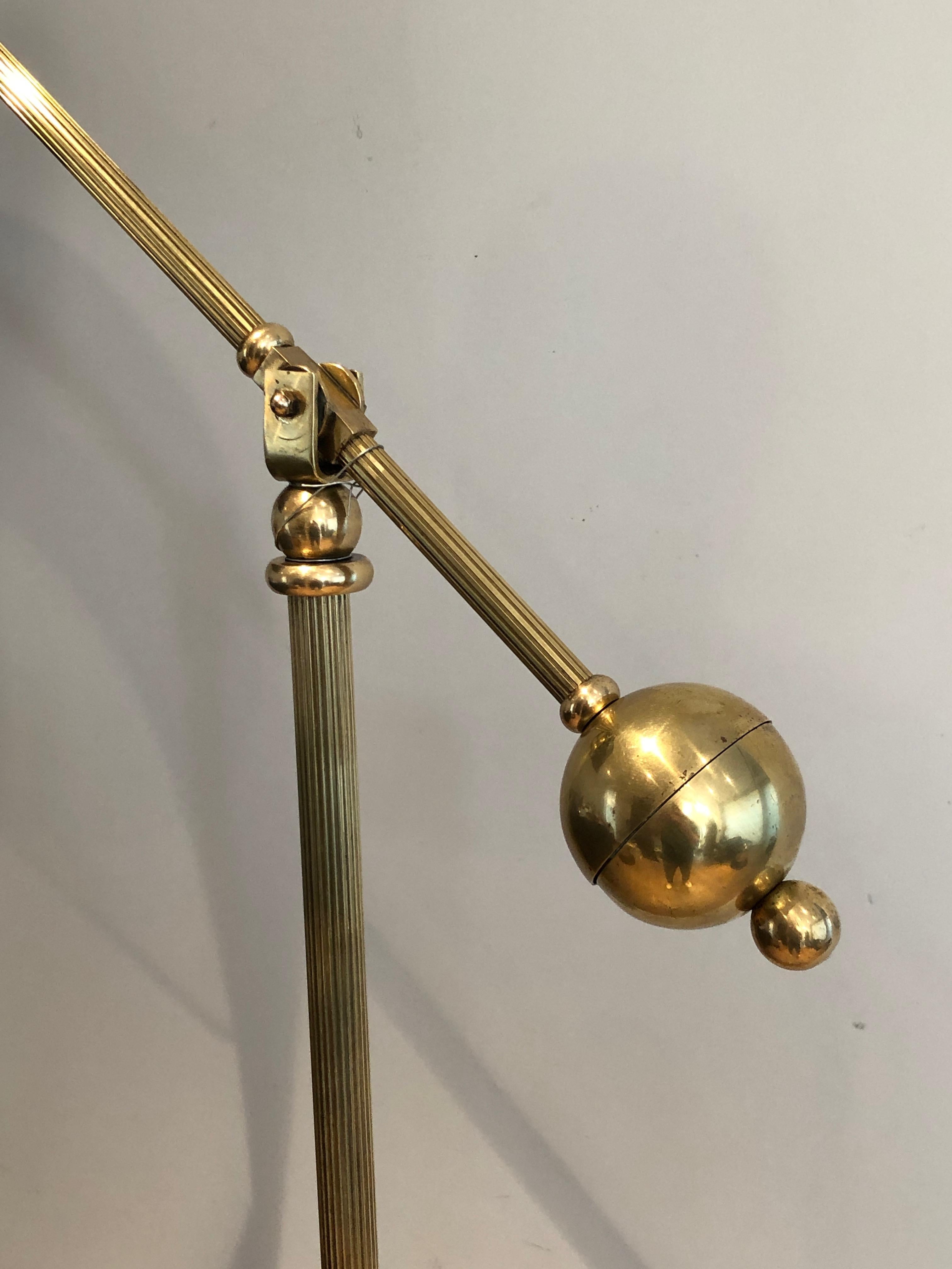 Rare Pendulum Brass Floor Lamp 1