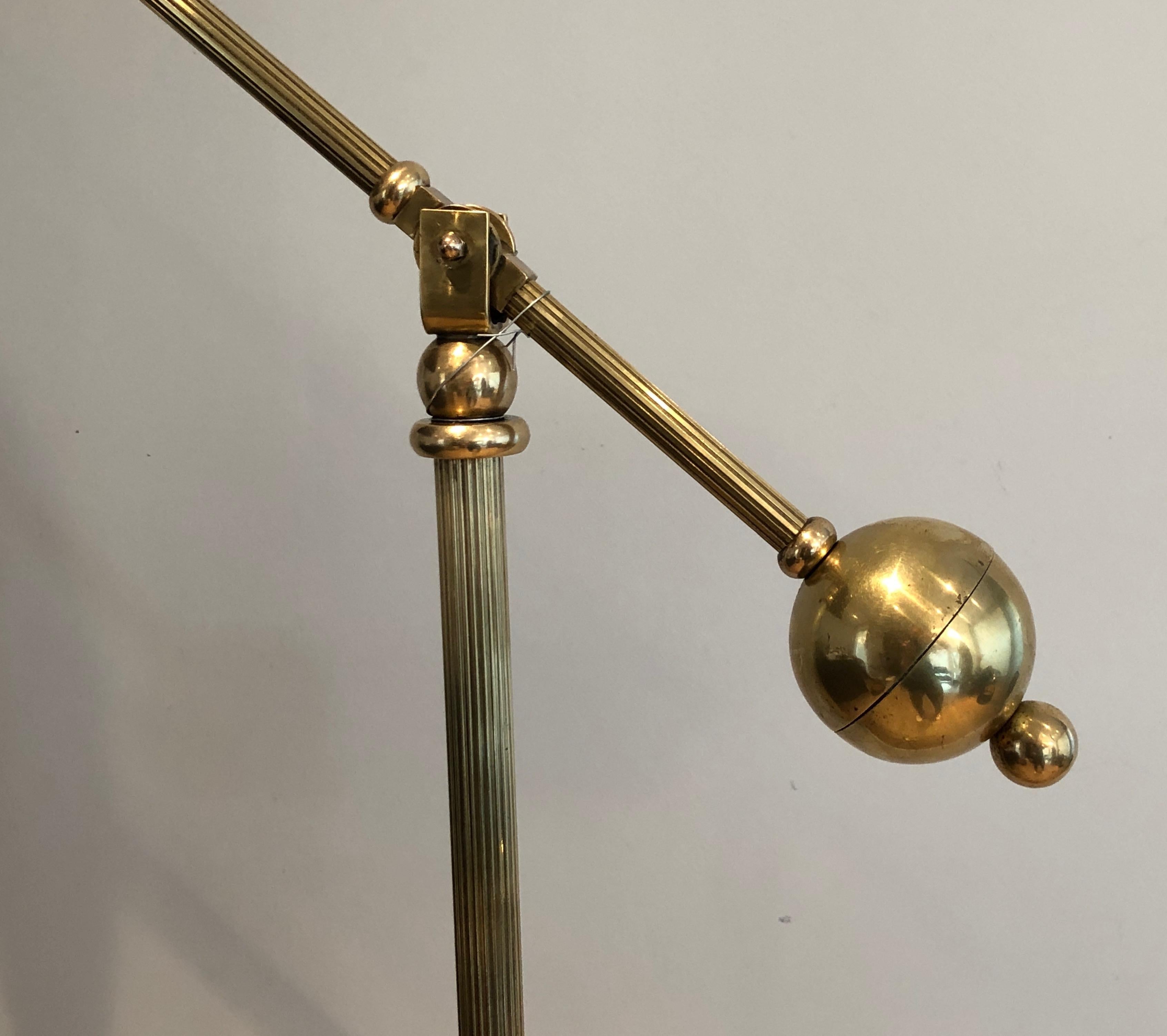 Rare Pendulum Brass Floor Lamp 2
