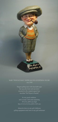 Rare "Penfold Man" Papier Mâché Advertising Figure, circa 1930