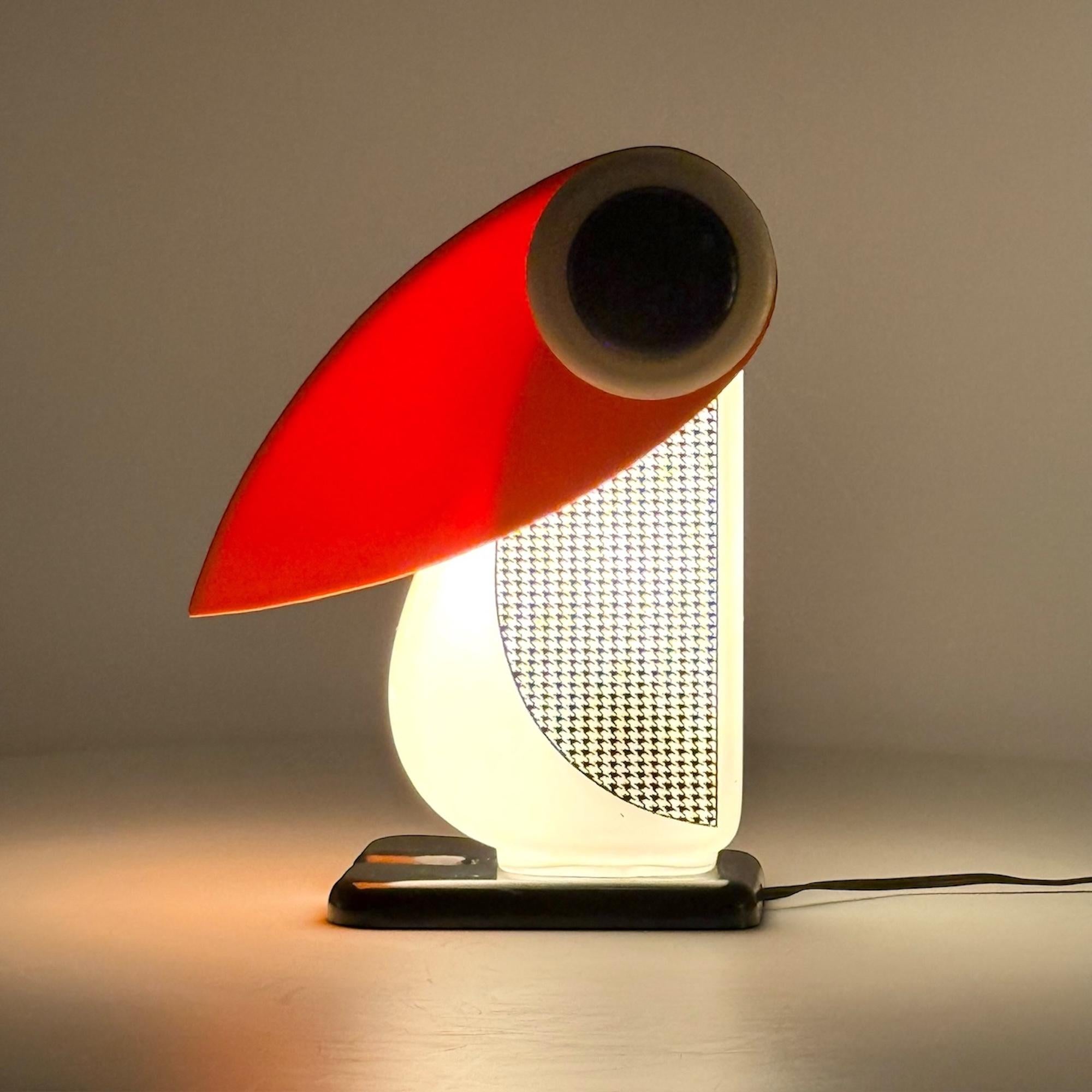 Rare Penguin Lamp by Fernando Cassetta for Tacman Manara in Orange, 1970s 3