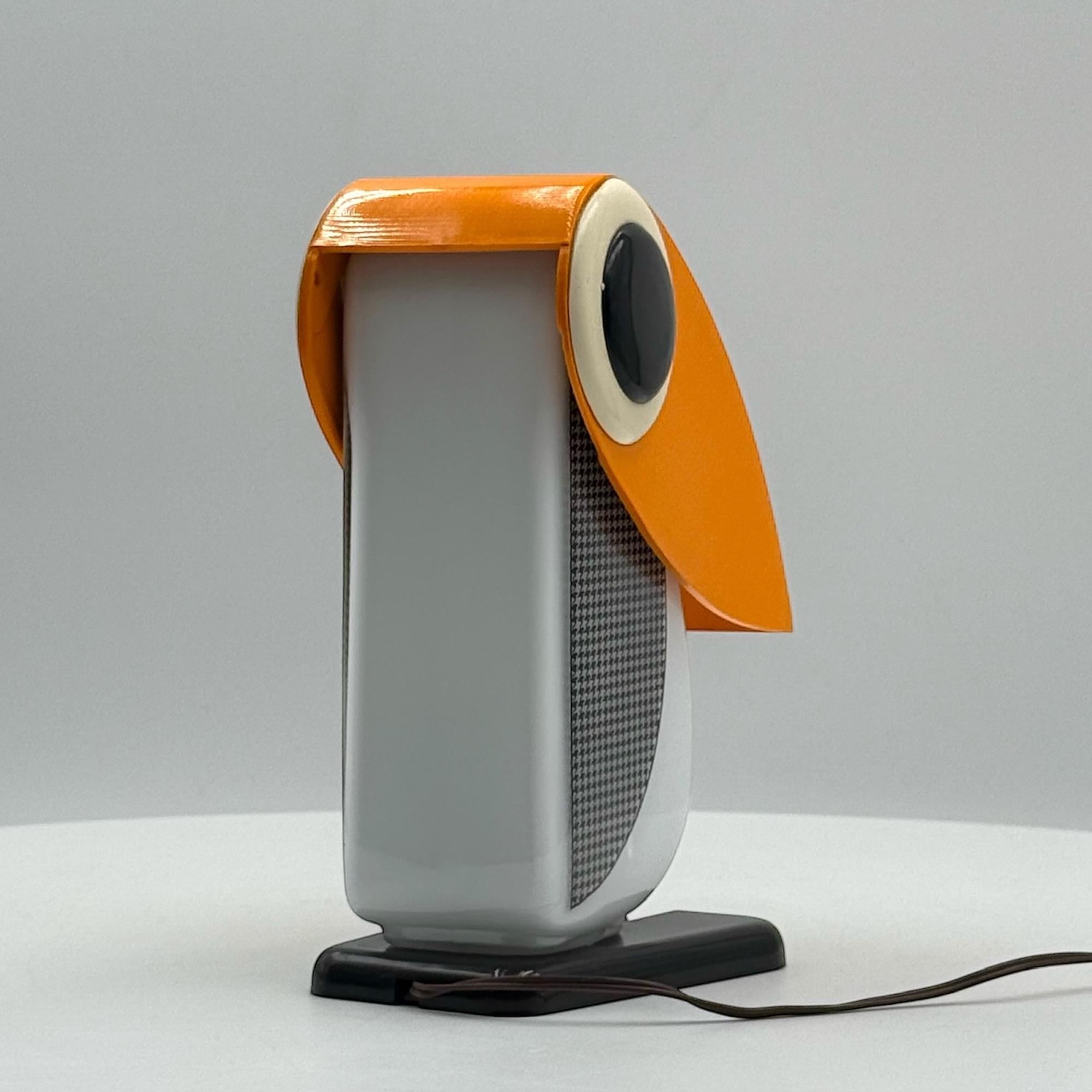 Late 20th Century Rare Penguin Lamp by Fernando Cassetta for Tacman Manara in Orange, 1970s