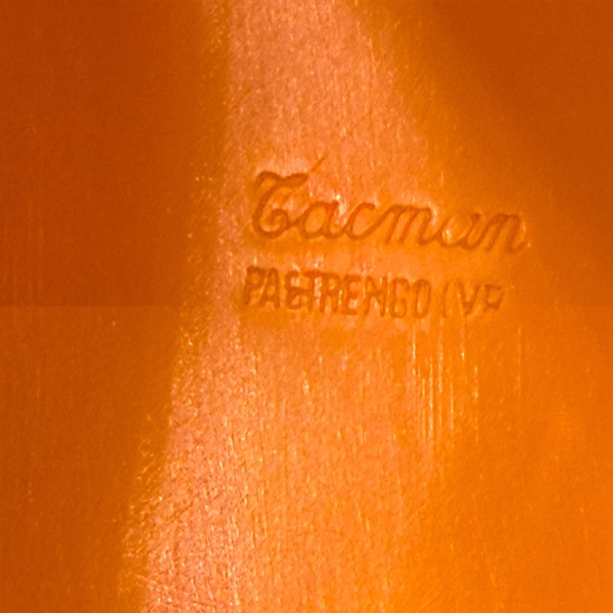 Rare Penguin Lamp by Fernando Cassetta for Tacman Manara in Orange, 1970s 1