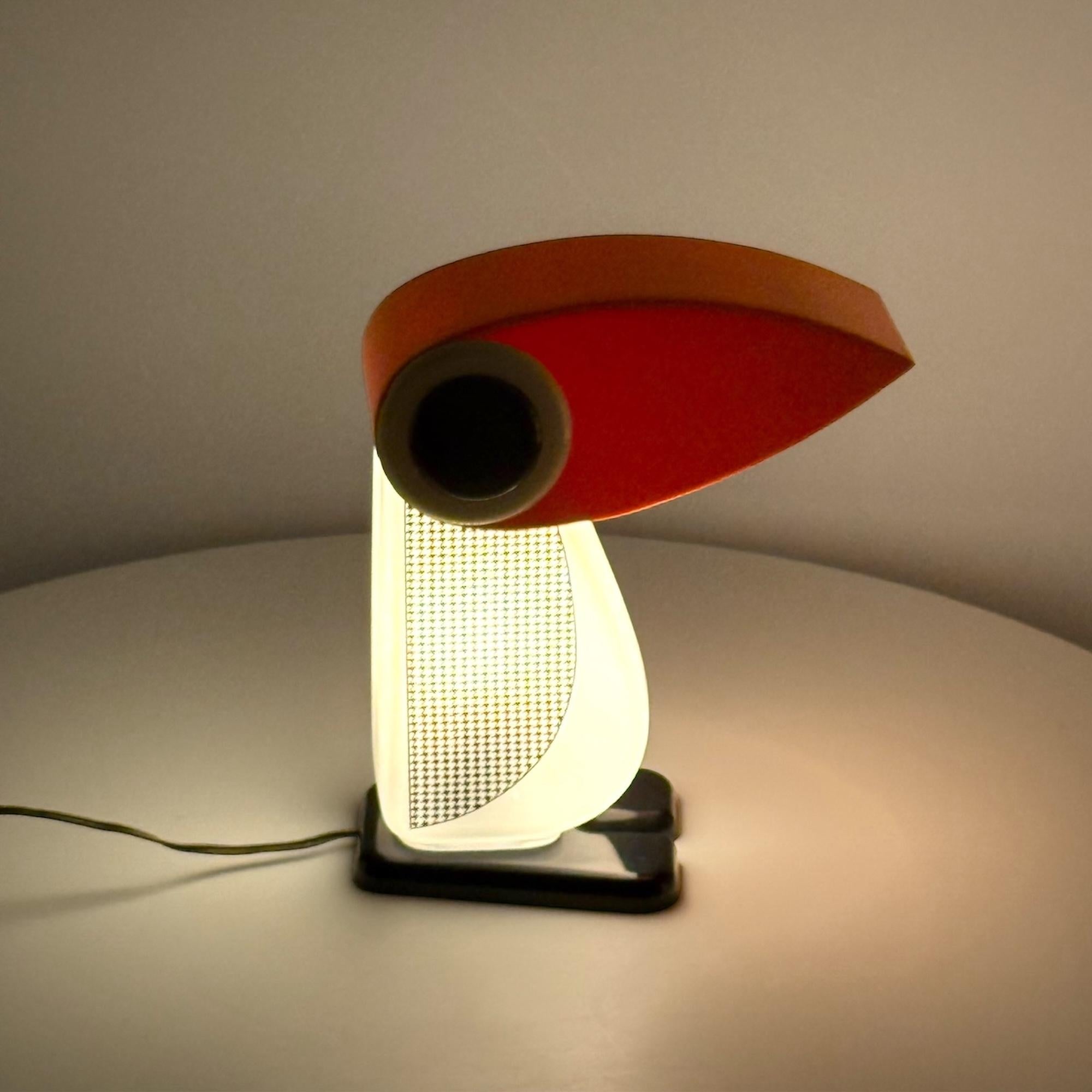 Rare Penguin Lamp by Fernando Cassetta for Tacman Manara in Orange, 1970s 2