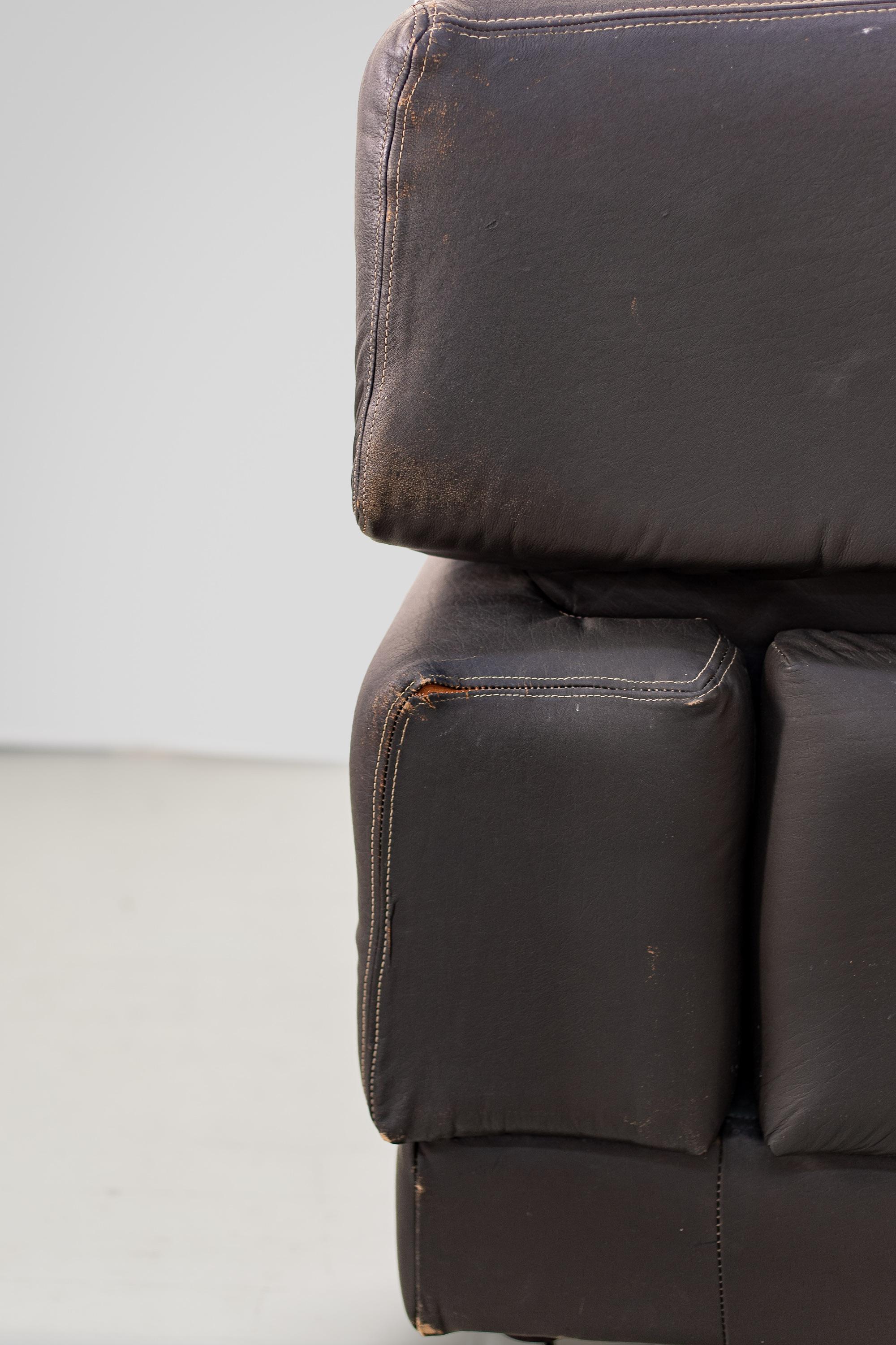 Rare Percival Lafer Chair in Dark Brown Leather For Sale 4