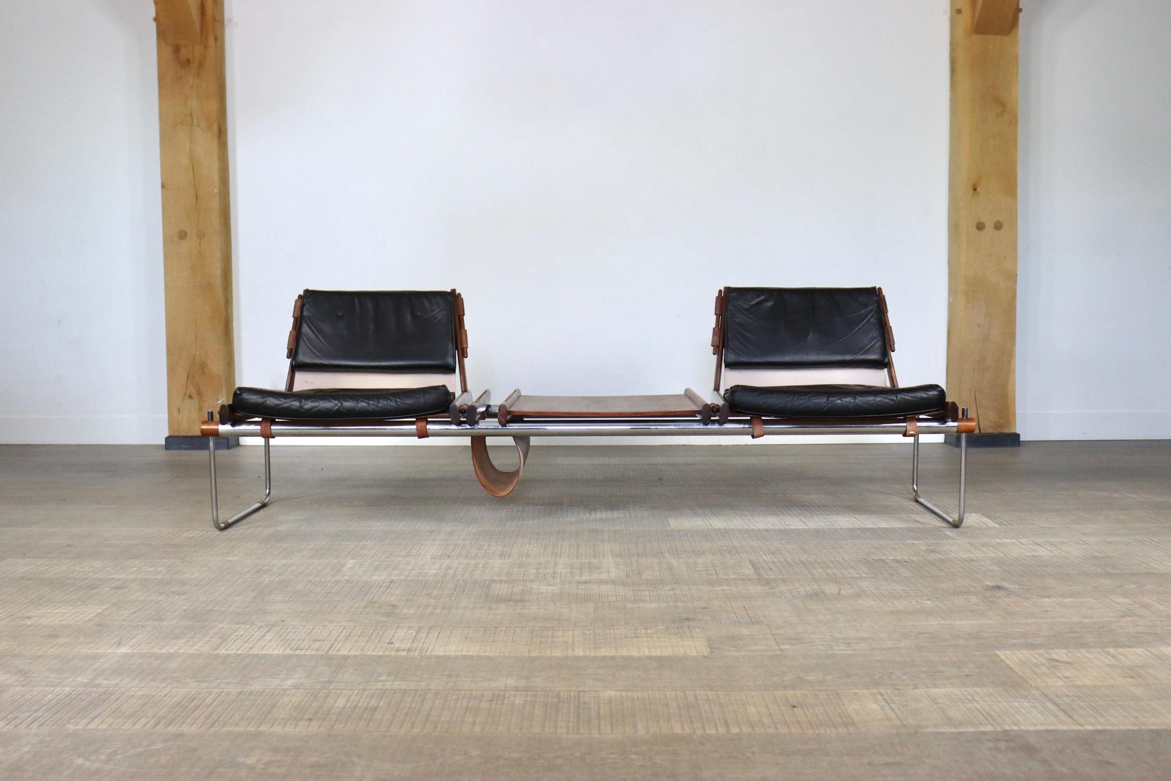 Rare Percival Lafer MP-123 Modular Bench in Brazilian Rosewood, 1960s In Excellent Condition In ABCOUDE, UT