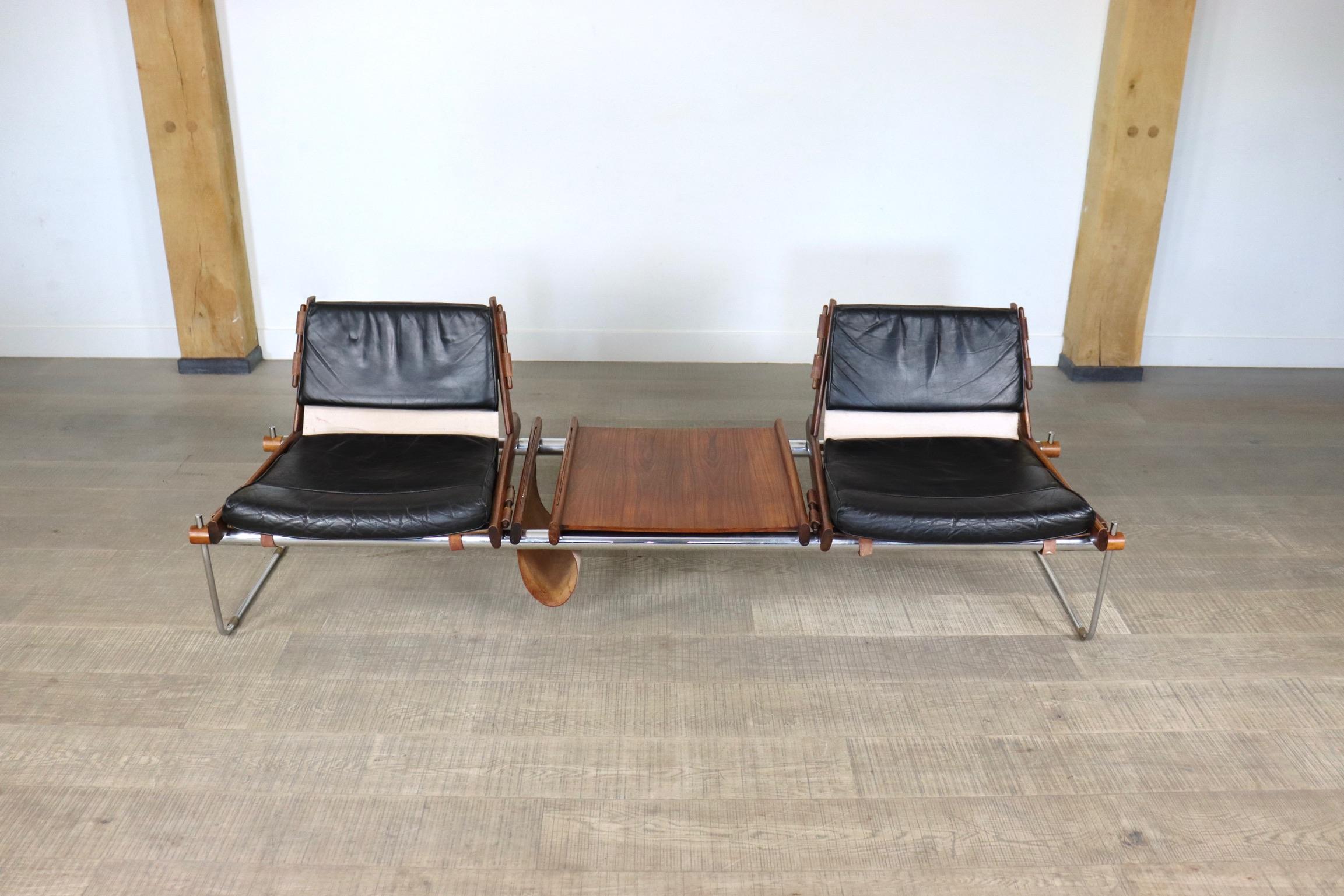 Mid-20th Century Rare Percival Lafer MP-123 Modular Bench in Brazilian Rosewood, 1960s