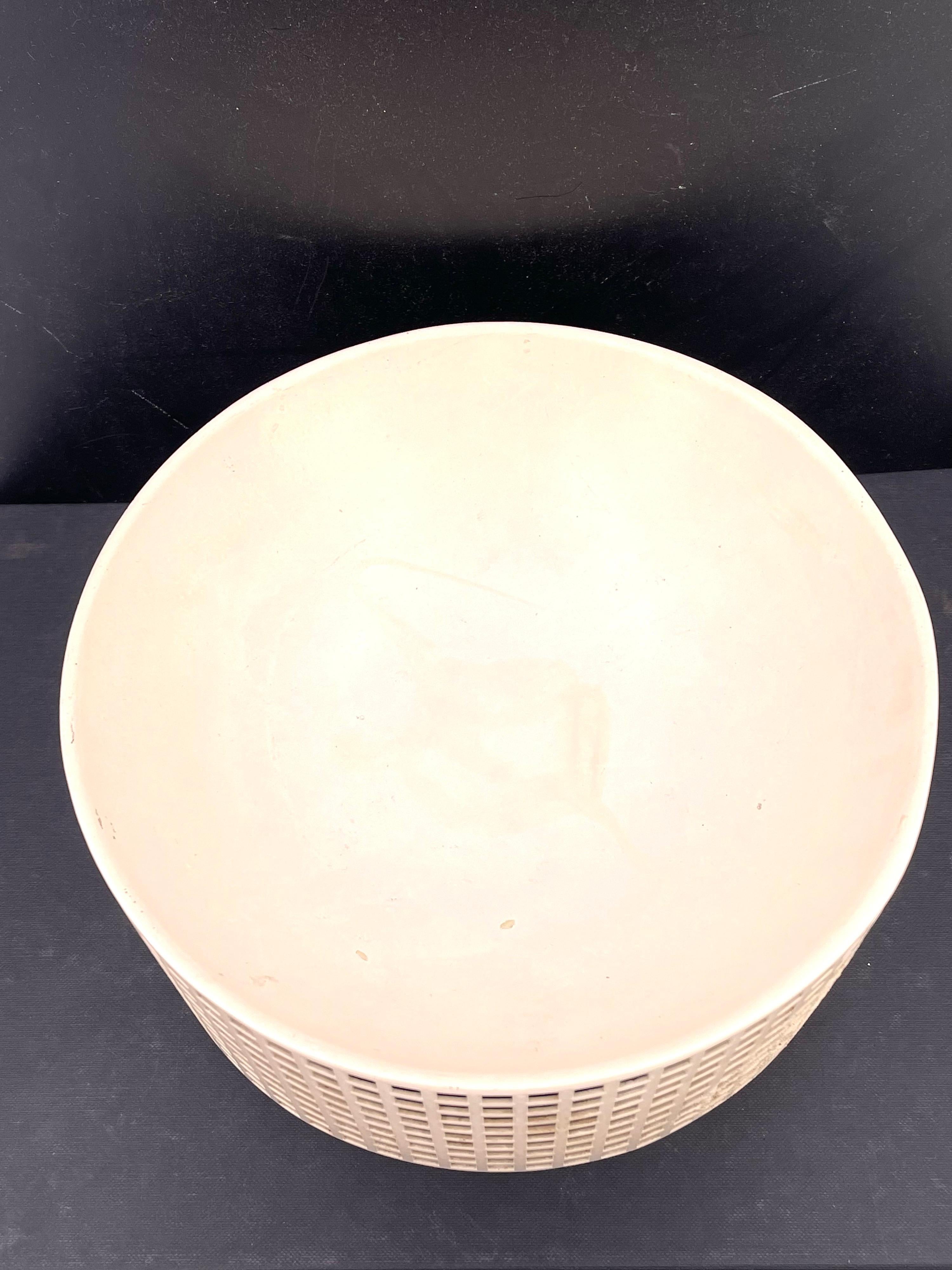 20th Century Rare Perforated Metal Bowl Designed by Joseph Hoffman for Bieffeplast