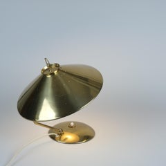 Rare Perforated Table Lamp in Full Brass Model EV 65 for Itsu, 1950s