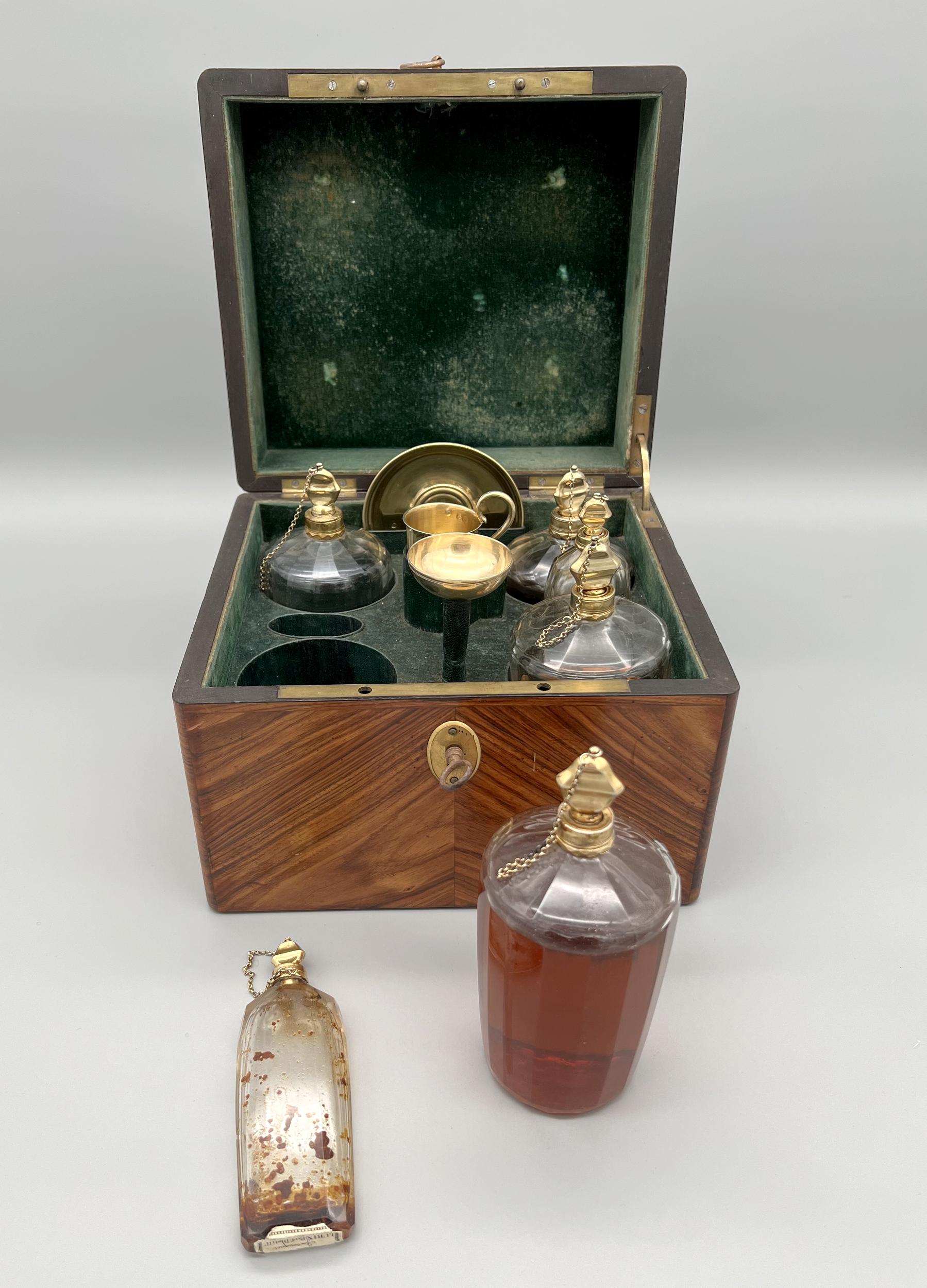19th Century Rare perfume cellar or travel scent box, Berthet manufacturer, France 1798/1808 For Sale