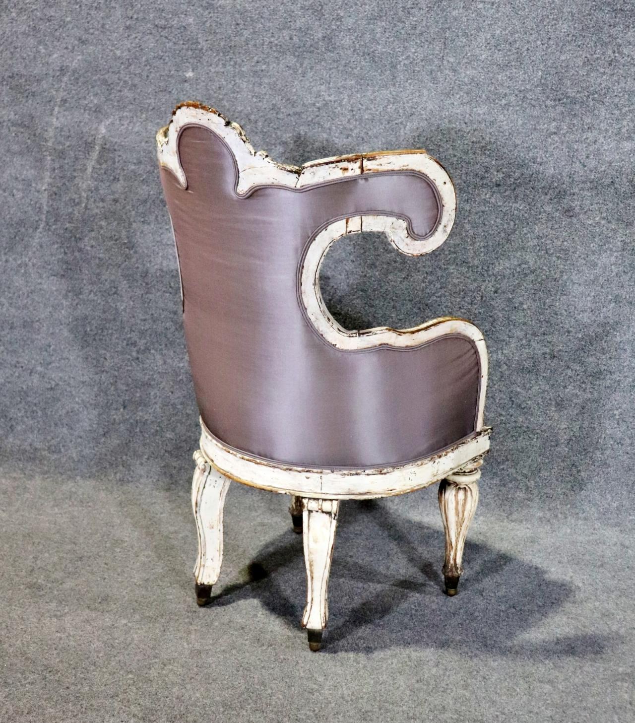 Rare Period 1740-60s era Swedish Gustavian Baroque Bergere Chair For Sale 7