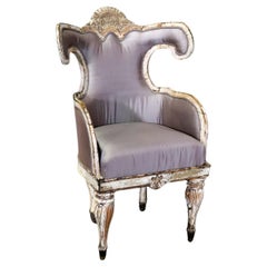 Antique Rare Period 1740-60s era Swedish Gustavian Baroque Bergere Chair