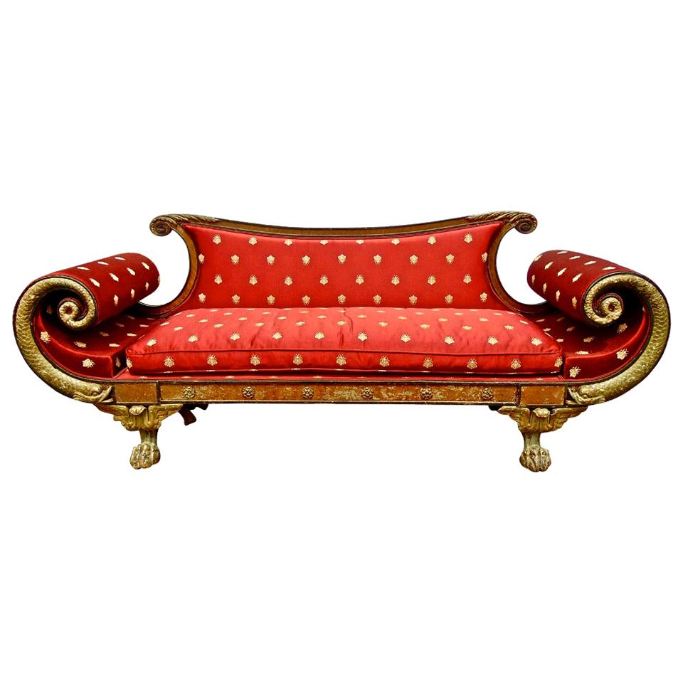 Rare Period English Regency Sofa, Possibly from the Brighton Pavilion