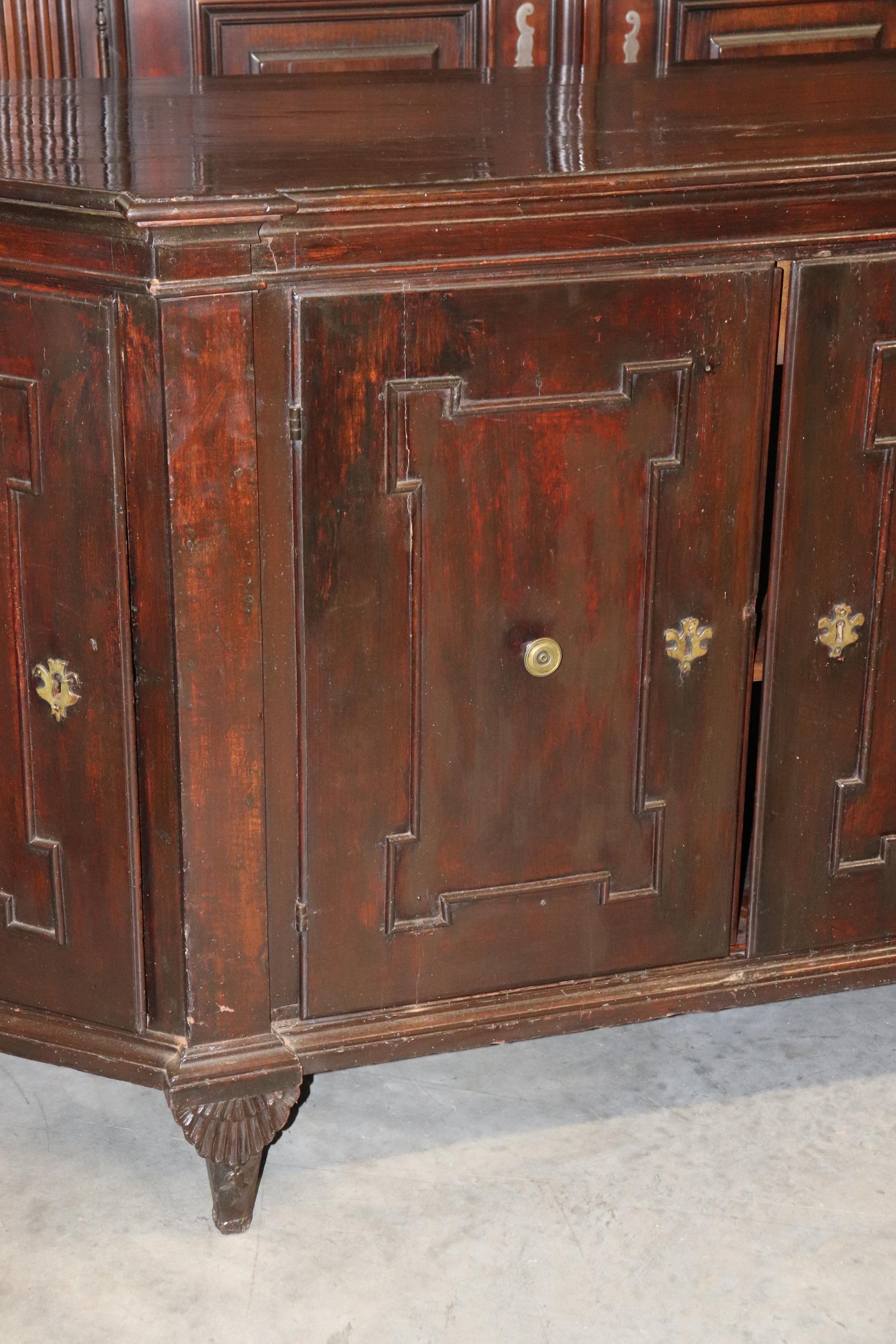 Late 18th Century Rare Period French 1790s era Directoire Mahogany Sideboard Buffet For Sale