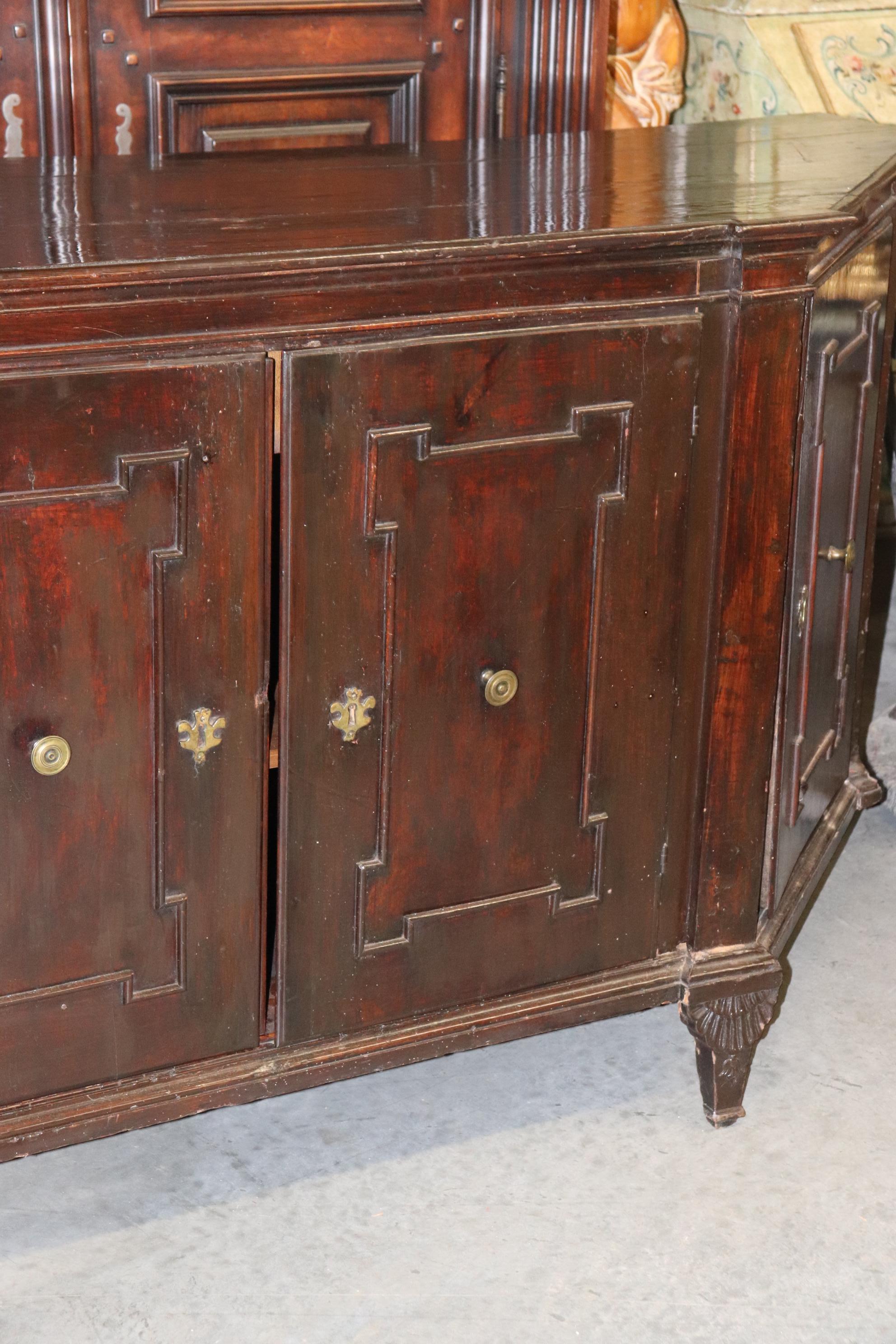 Rare Period French 1790s era Directoire Mahogany Sideboard Buffet For Sale 1