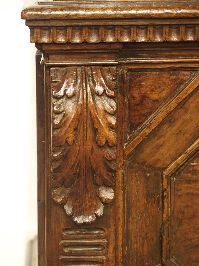 Rare Period Italian Renaissance Walnut Wood Armadio Bookcase at 1stDibs