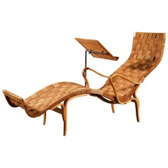 Rare Pernilla Chaise Longue with Reading Tray by Bruno Mathsson