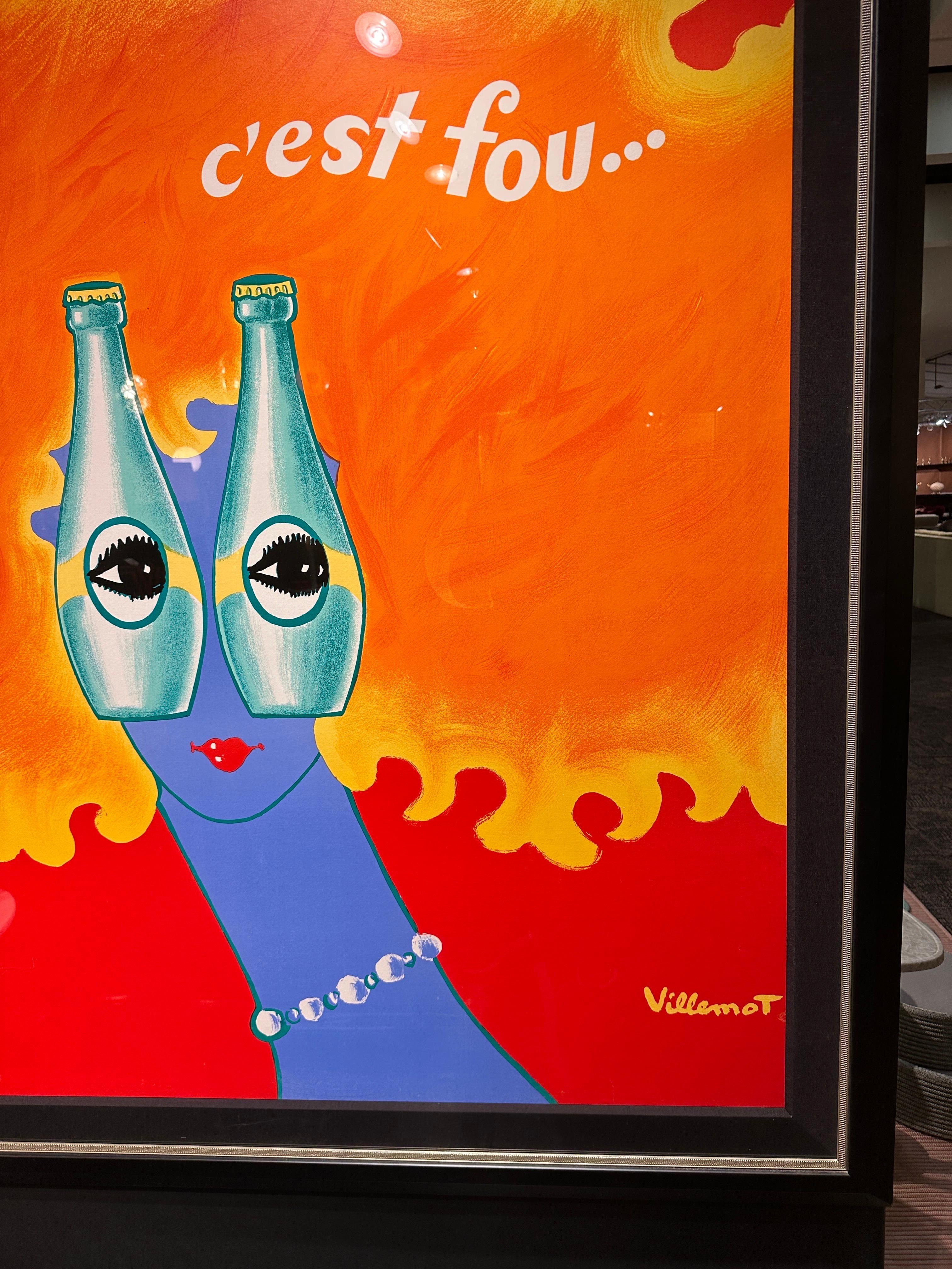 Seltenes Perrier-Poster von Bernard Villemot (Französisch) im Angebot