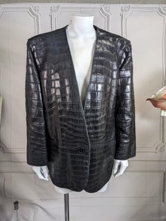 Rare Perry Ellis Crocodile Cardigan