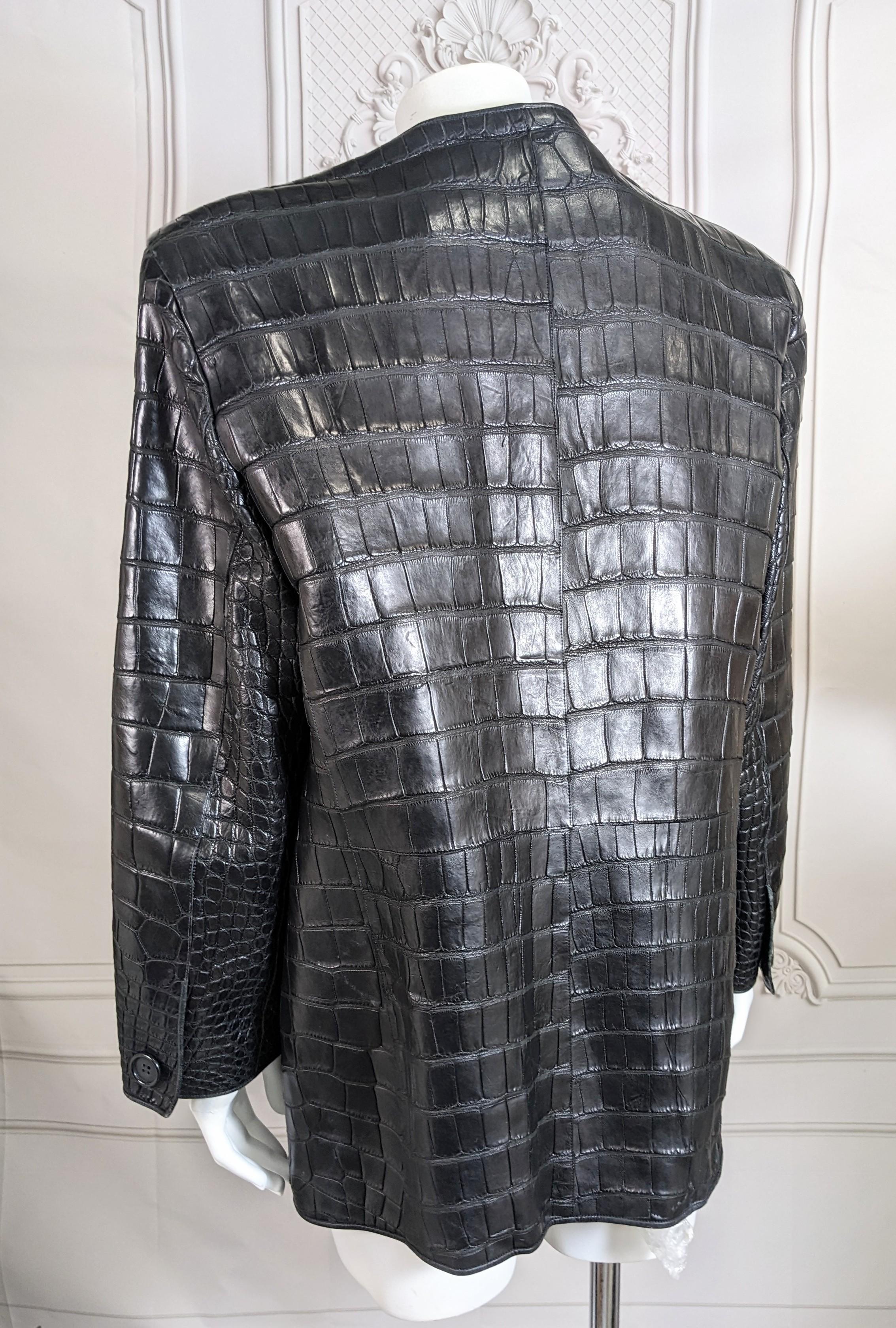 Rare Perry Ellis Crocodile Cardigan For Sale 1