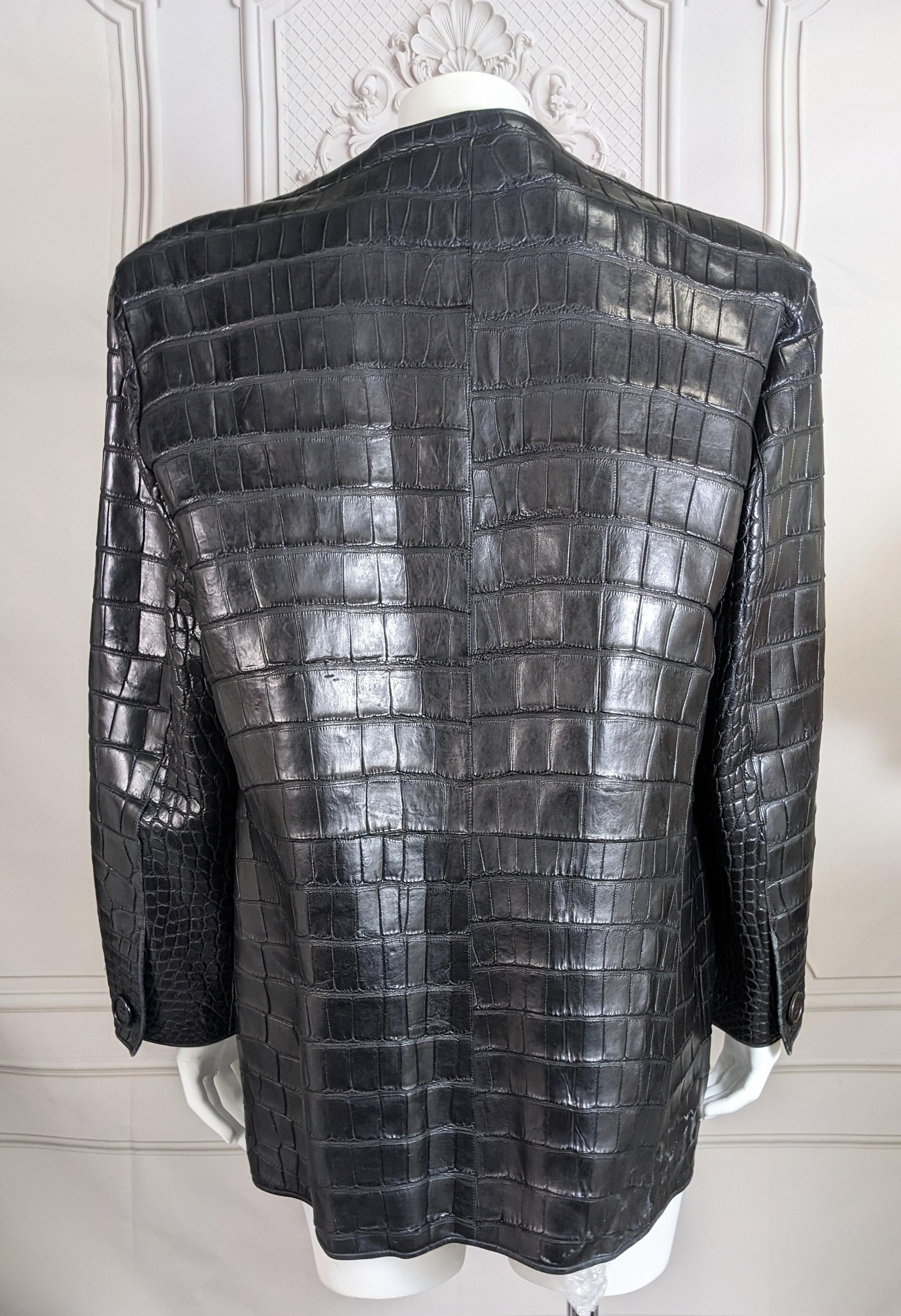 Rare Perry Ellis Crocodile Cardigan For Sale 2
