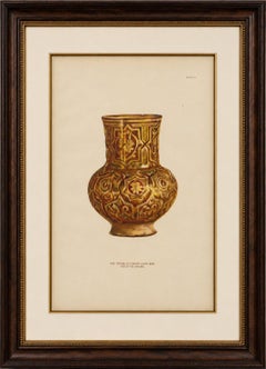 Rare Persian Lustreware Vase Chromolithograph, Henry Wallis, Limited, 1899