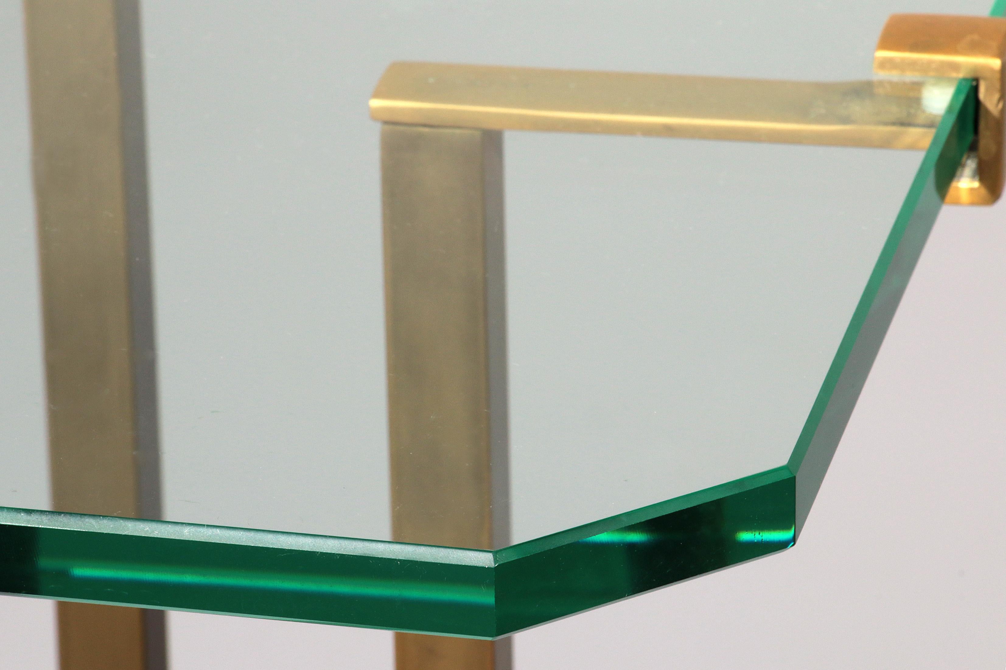 Brass Rare Peter Ghyczy T18 Side Tables, 1970s Design 73 cm high For Sale