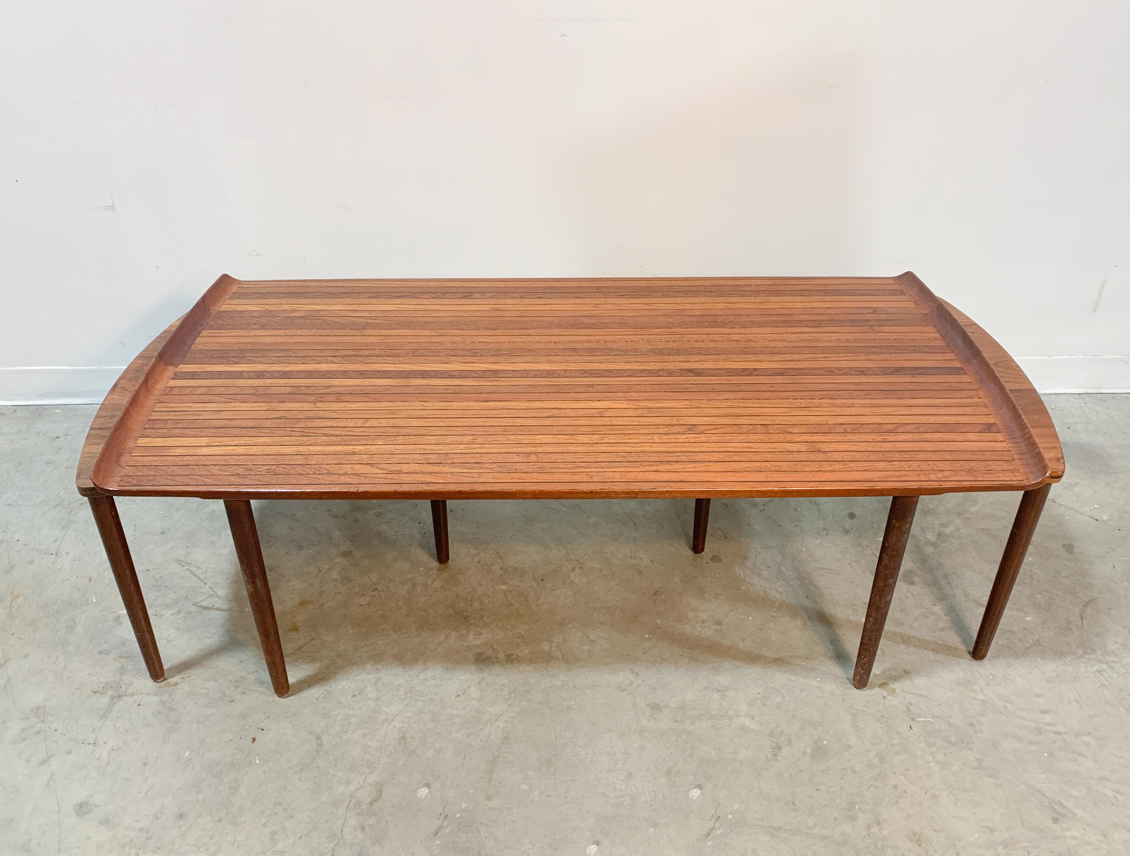 Teak Rare Peter Hvidt Danish Coffee Table and Satellite Table Set