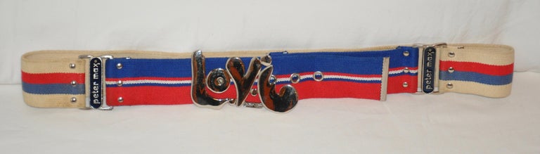 VINTAGE PETER MAX METAL BELT 25 INCHES Wishing a wonderful 91st birthday to the great George Hearn  main image 3
