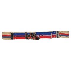 Rare ceinture « Peter Max » en argent poli « Love »