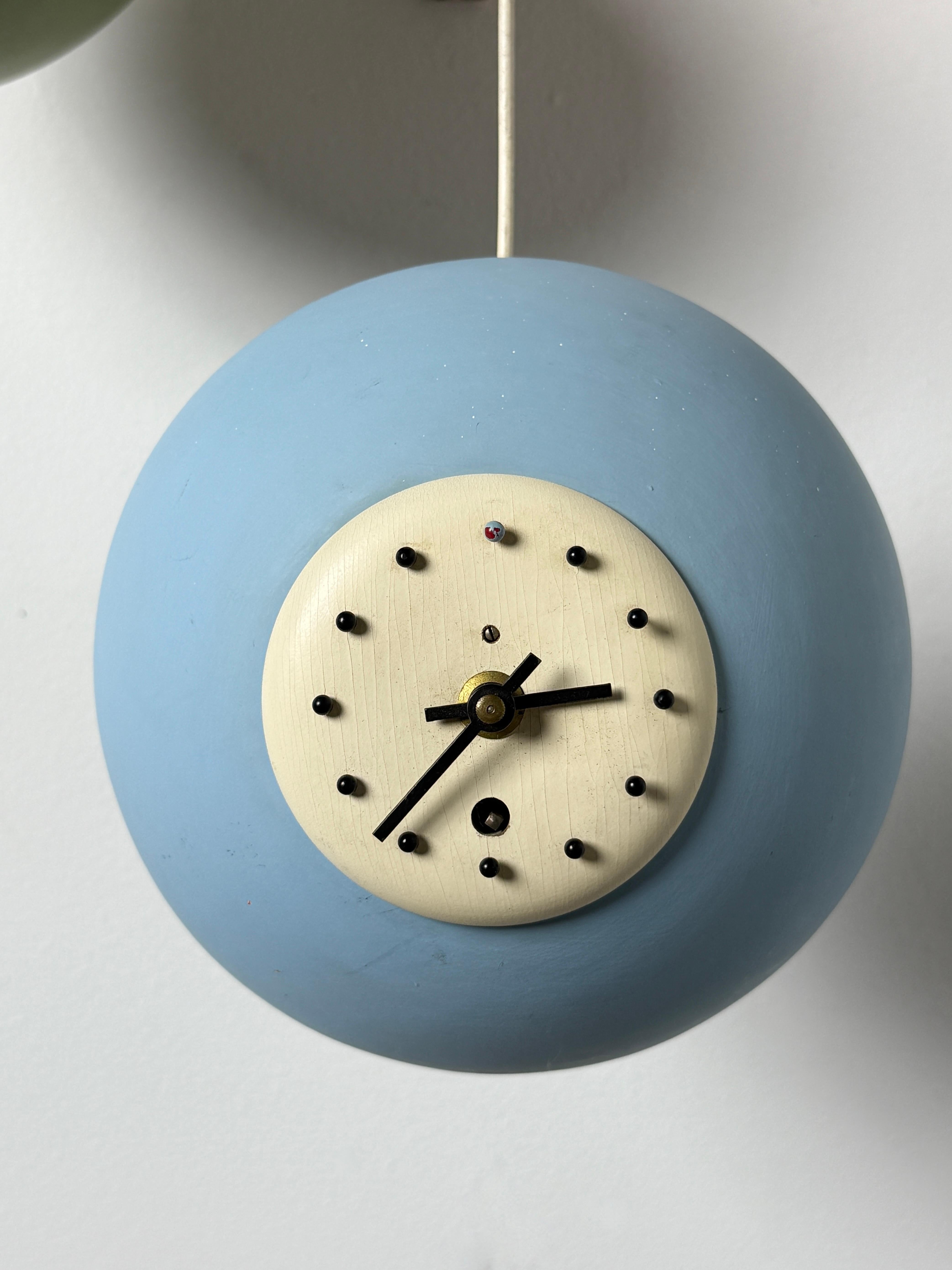 Rara stazione meteorologica atomica mobile da parete in ceramica di Peters Pepper in vendita 3