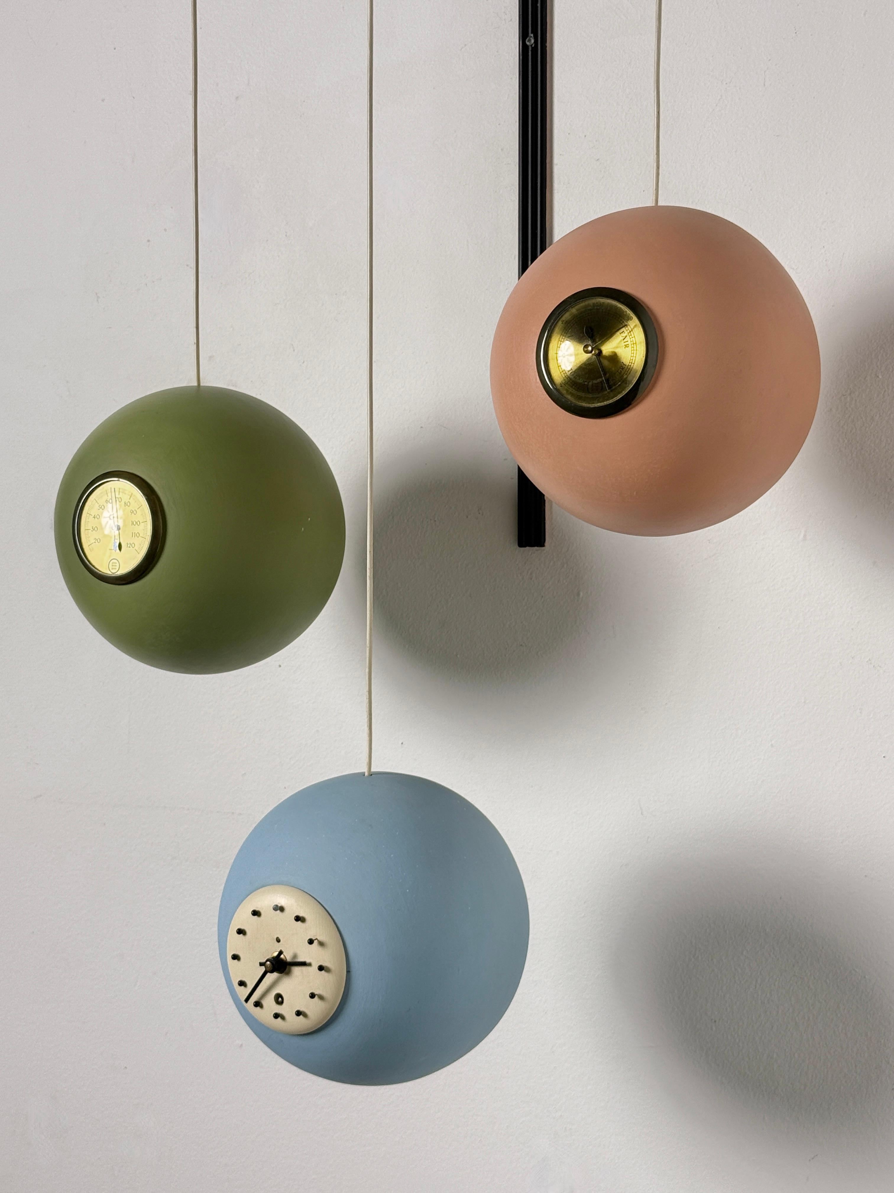 Rara stazione meteorologica atomica mobile da parete in ceramica di Peters Pepper in vendita 6
