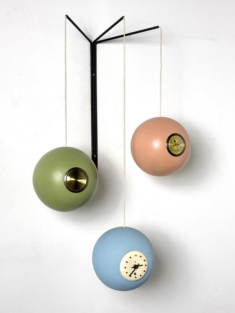 Rara stazione meteorologica atomica mobile da parete in ceramica di Peters Pepper in vendita 1