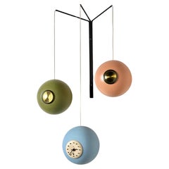 Rara stazione meteorologica atomica mobile da parete in ceramica di Peters Pepper