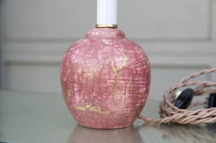 Rare Petite Glazed Ceramic French Art Deco Lamp by Raoul Lachenal