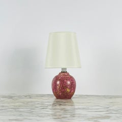 Rare Petite Glazed Ceramic French Art Déco Lamp by Raoul Lachenal