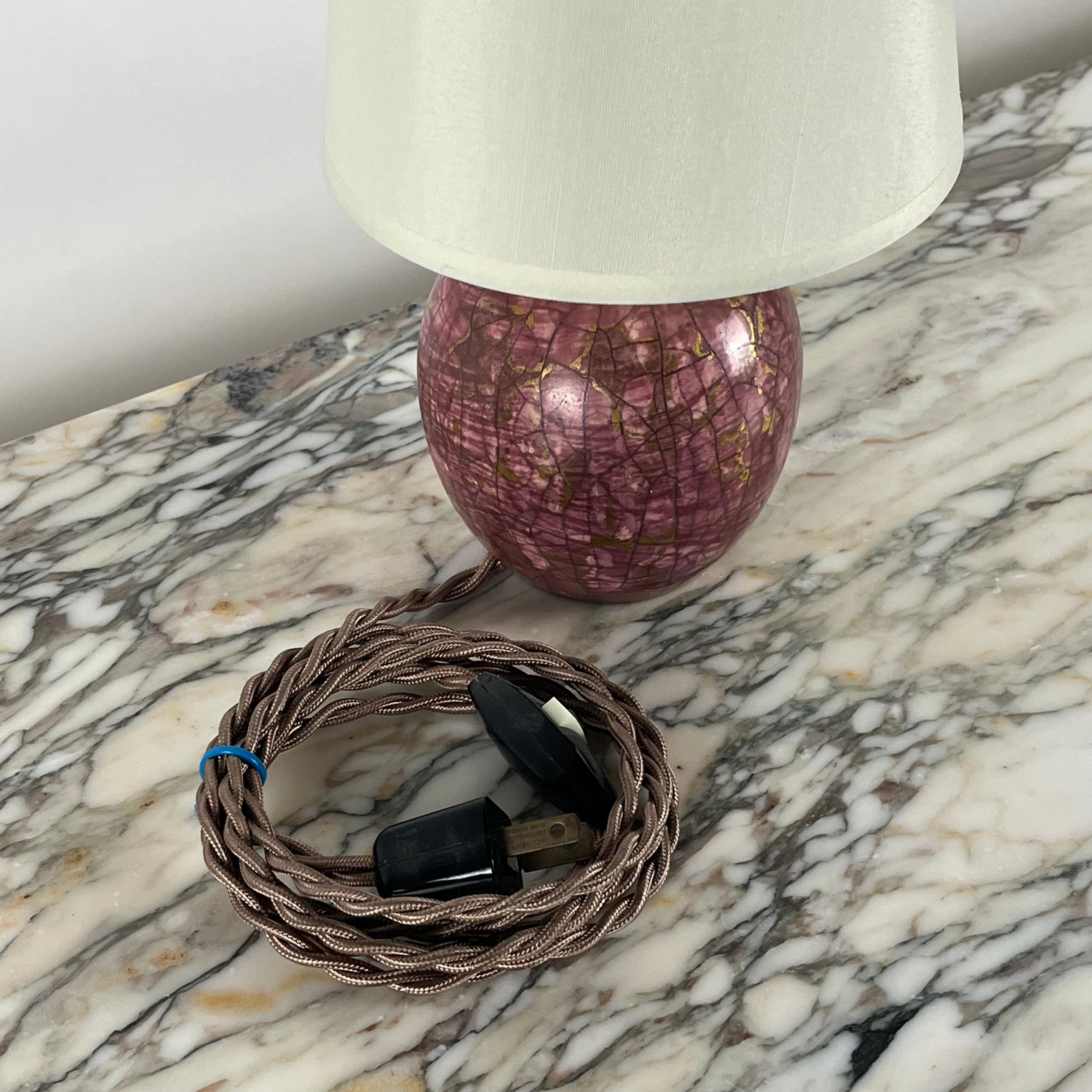 Rare Petite Glazed Ceramic French Art Déco Lamp by Raoul Lachenal In Excellent Condition For Sale In Los Angeles, CA