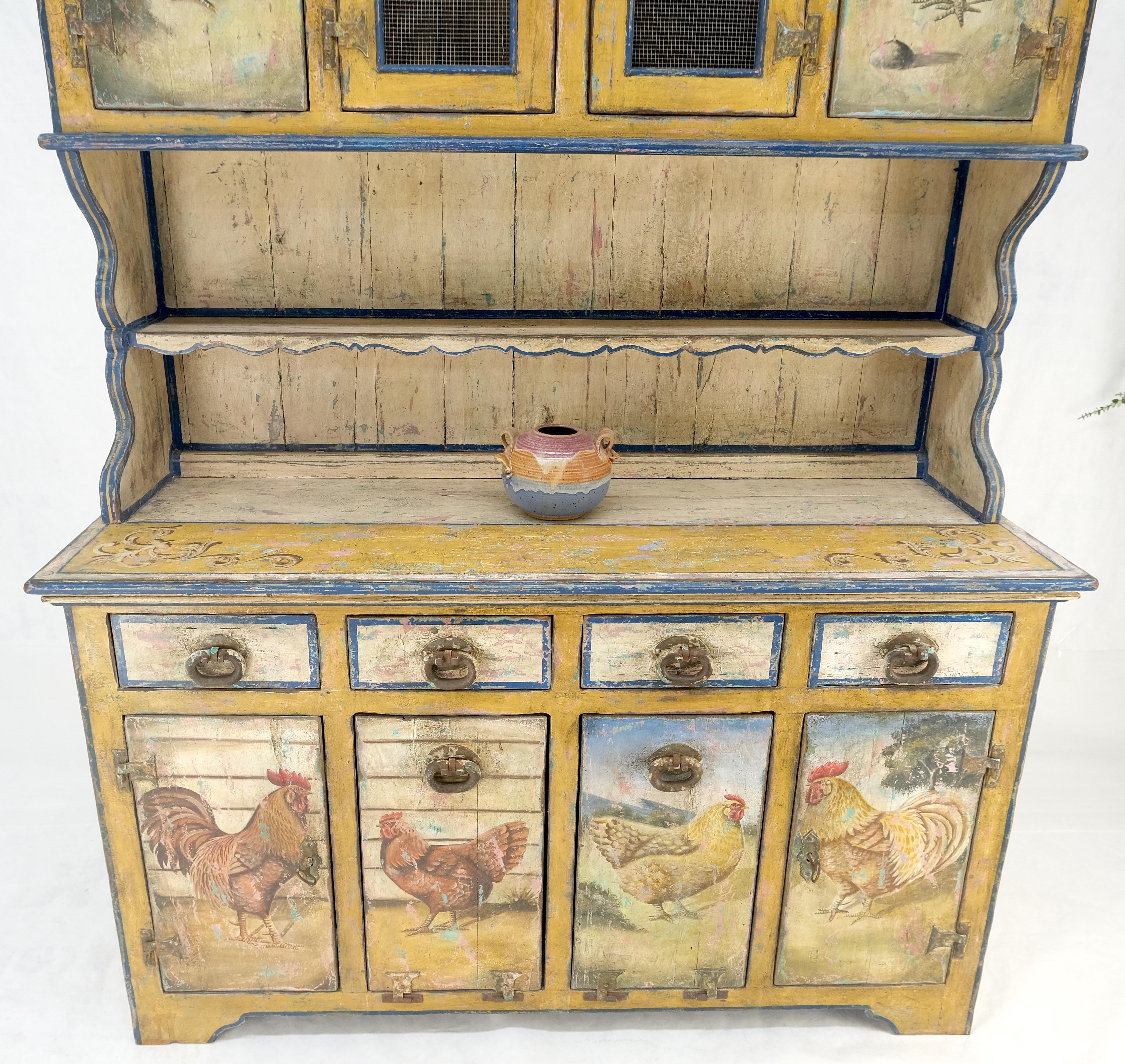 Raro Fenomenal Armario de Teca Maciza Estilo Campesino Pintado Decorado en venta 3
