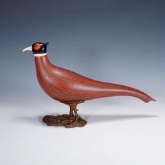 Rara scultura di fenicottero di Toni Zuccheri per Venini