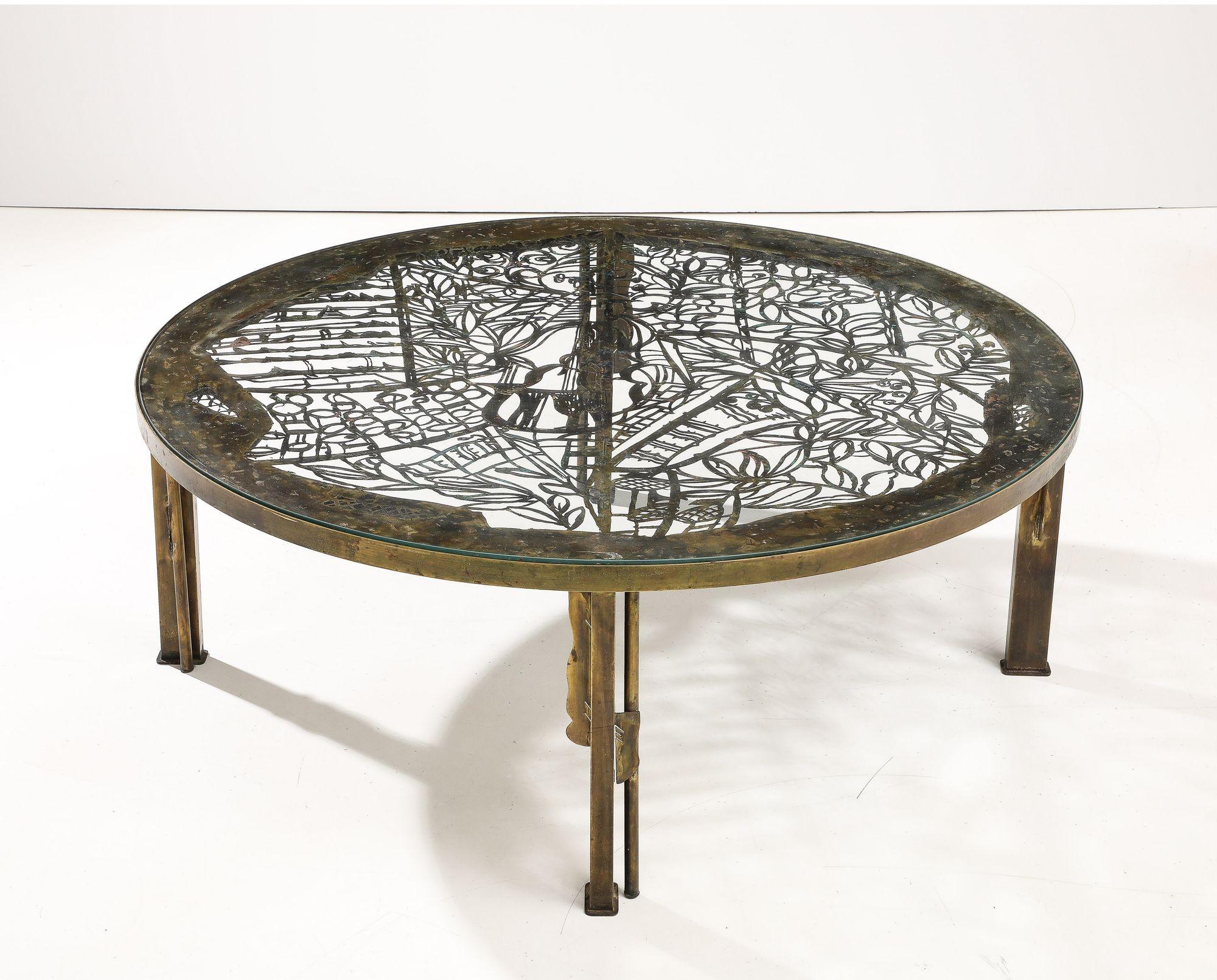 Mid-Century Modern Rare table basse Philip and Kelvin LaVerne Viola Pierce en vente