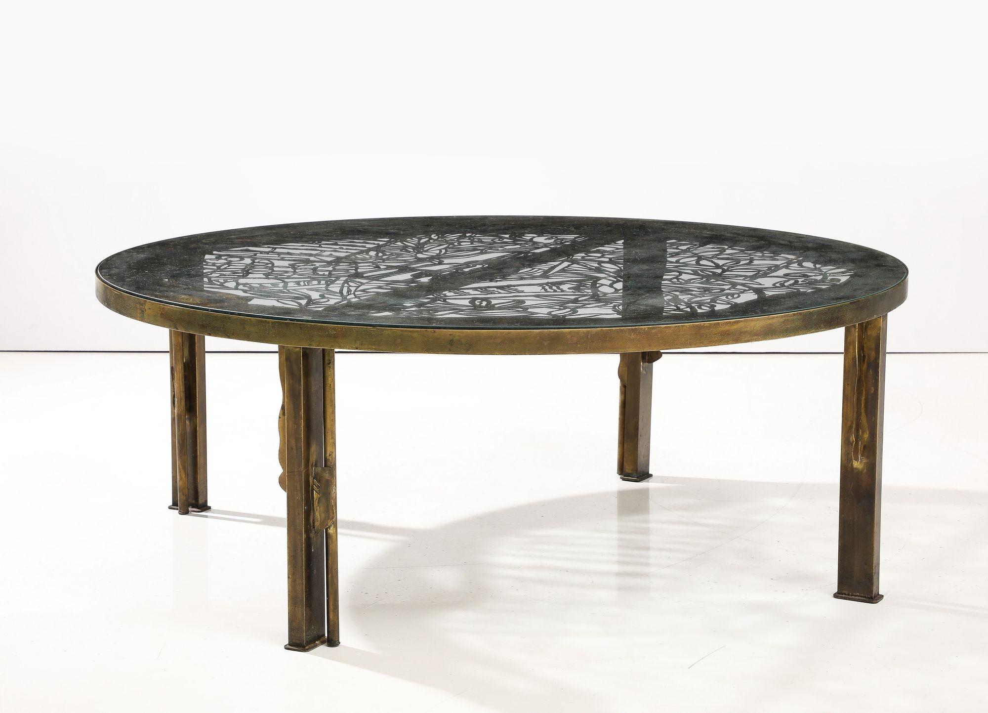 Rare table basse Philip and Kelvin LaVerne Viola Pierce Bon état - En vente à New York, NY