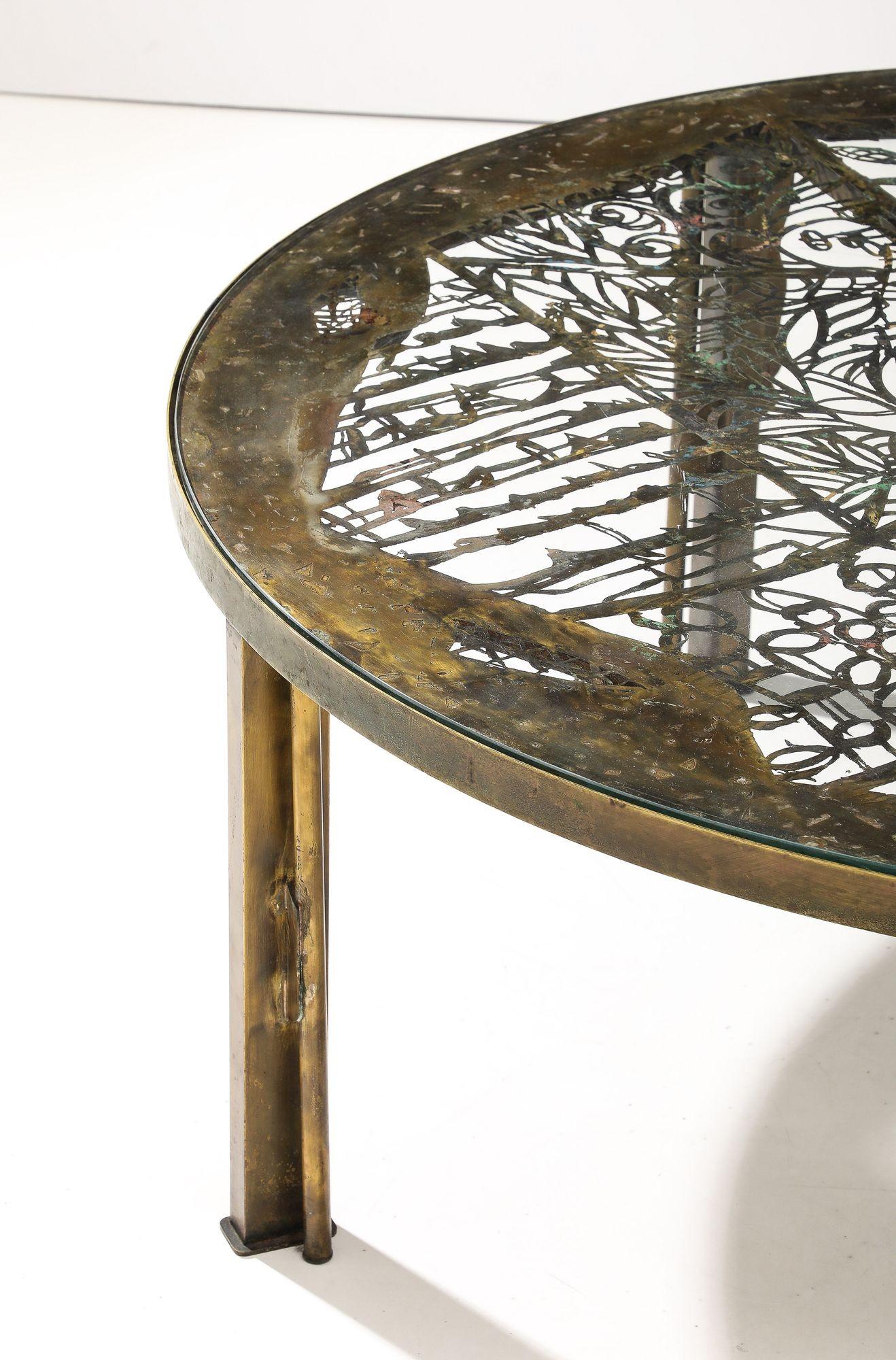 Milieu du XXe siècle Rare table basse Philip and Kelvin LaVerne Viola Pierce en vente