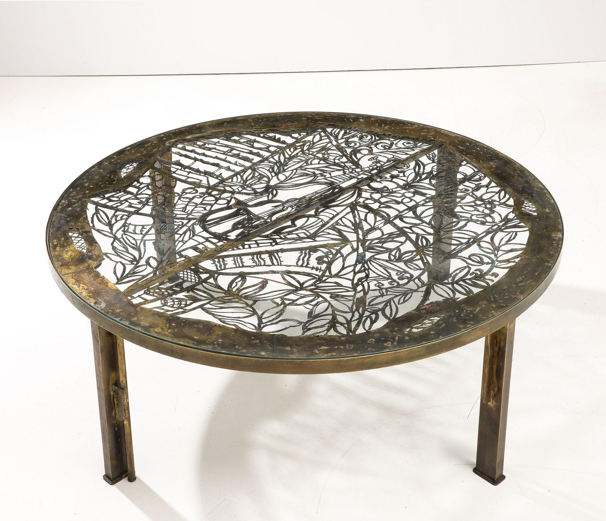 Rare table basse Philip and Kelvin LaVerne Viola Pierce en vente 1