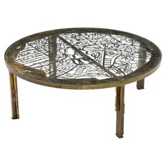 Rare Philip and Kelvin LaVerne Viola Pierced Coffee Table